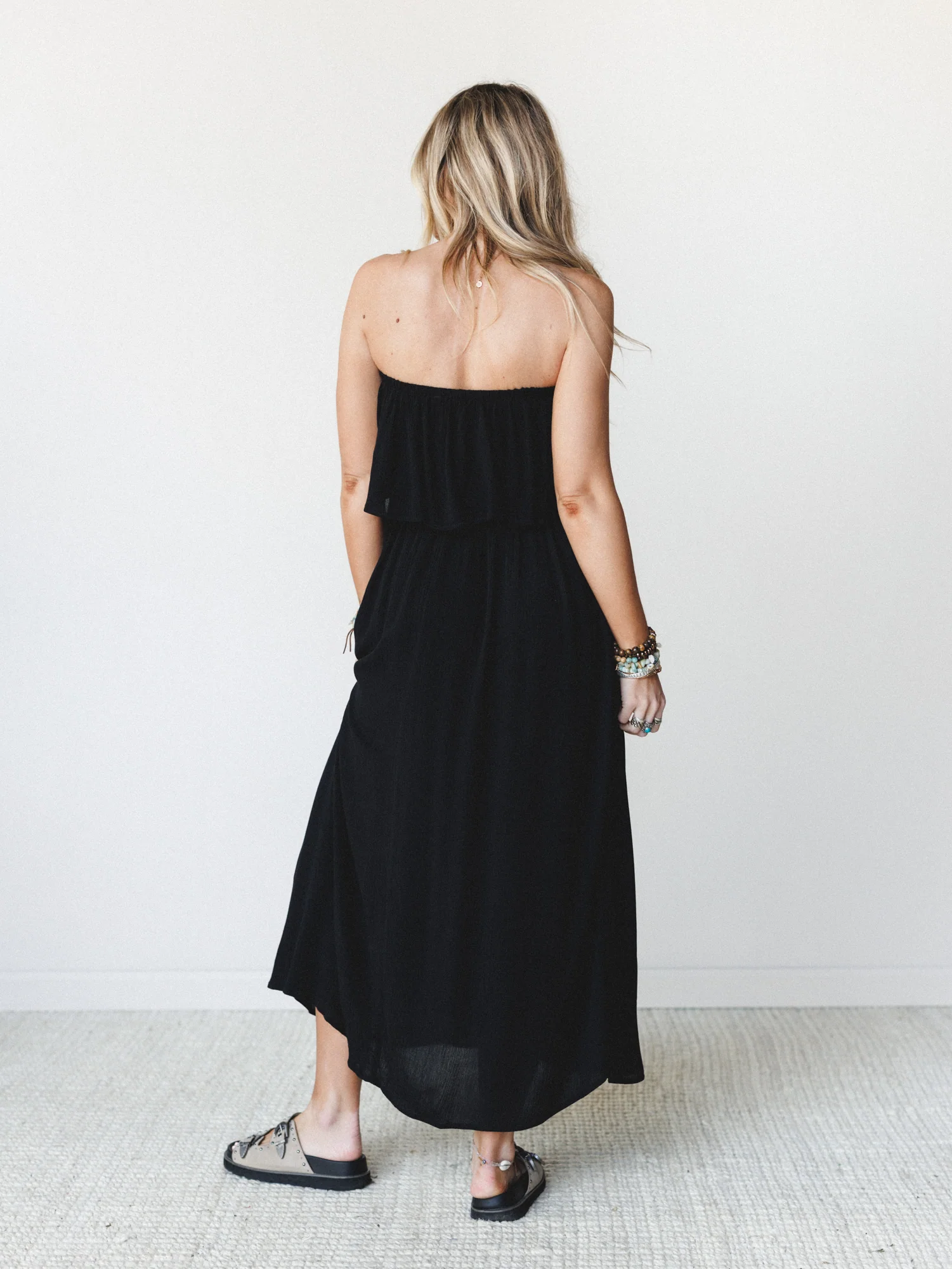 Sierra Strapless Maxi Dress - Black - Image 4