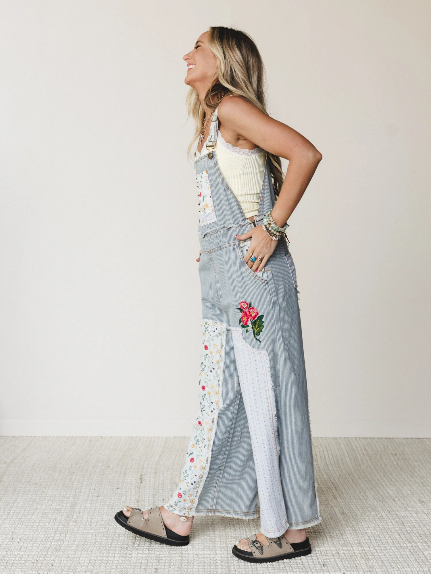 Sights on Soaring Overalls - Denim Stripe - Image 3