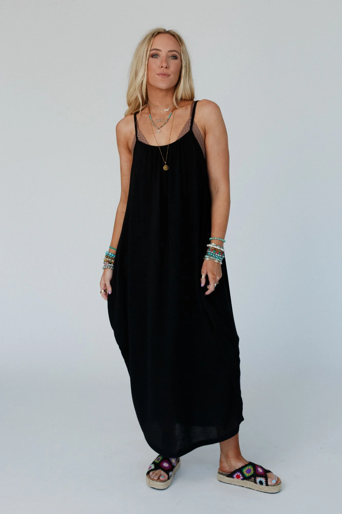 The Nest Simple Serene Maxi Dress - Black - Image 2