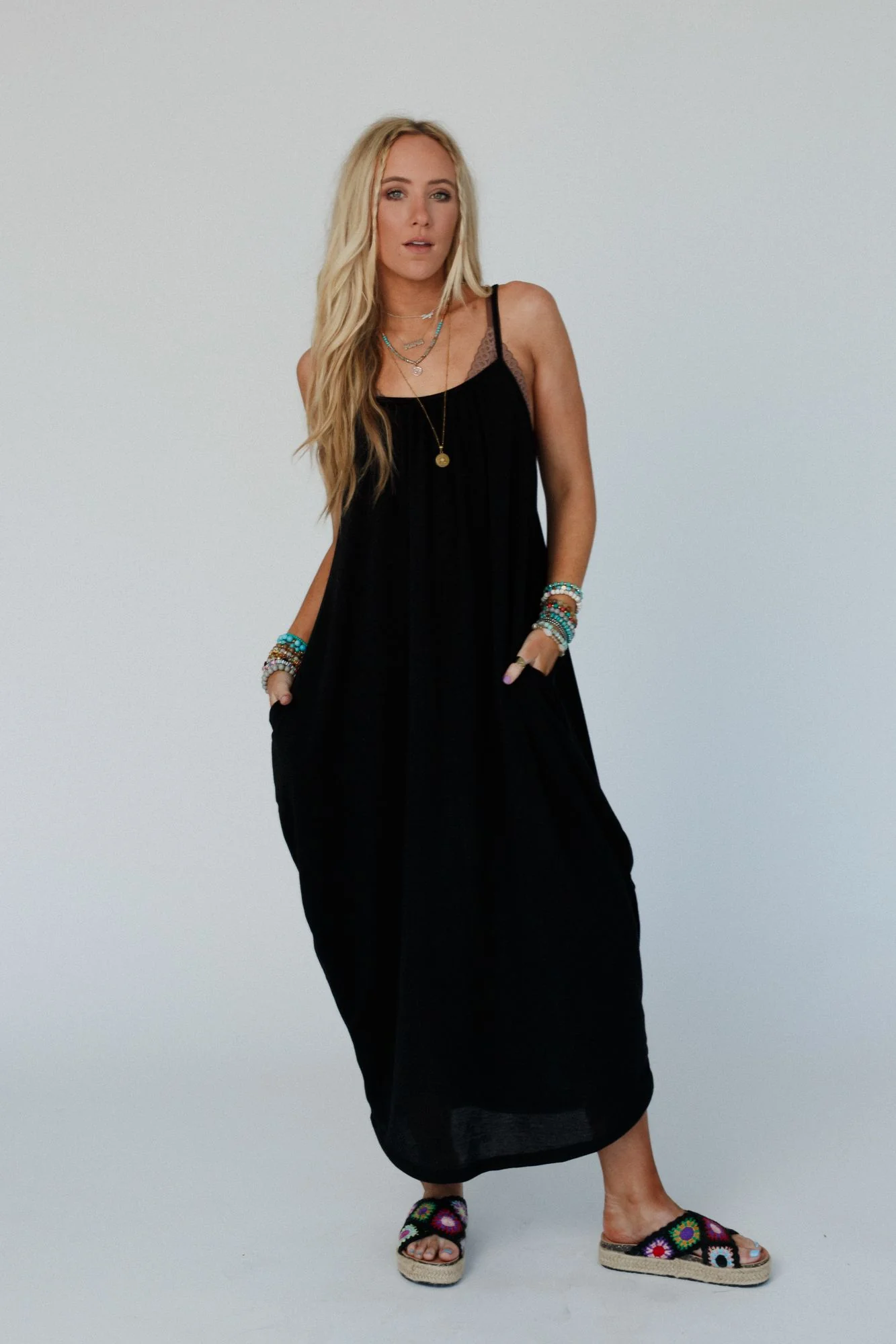 The Nest Simple Serene Maxi Dress - Black - Image 6
