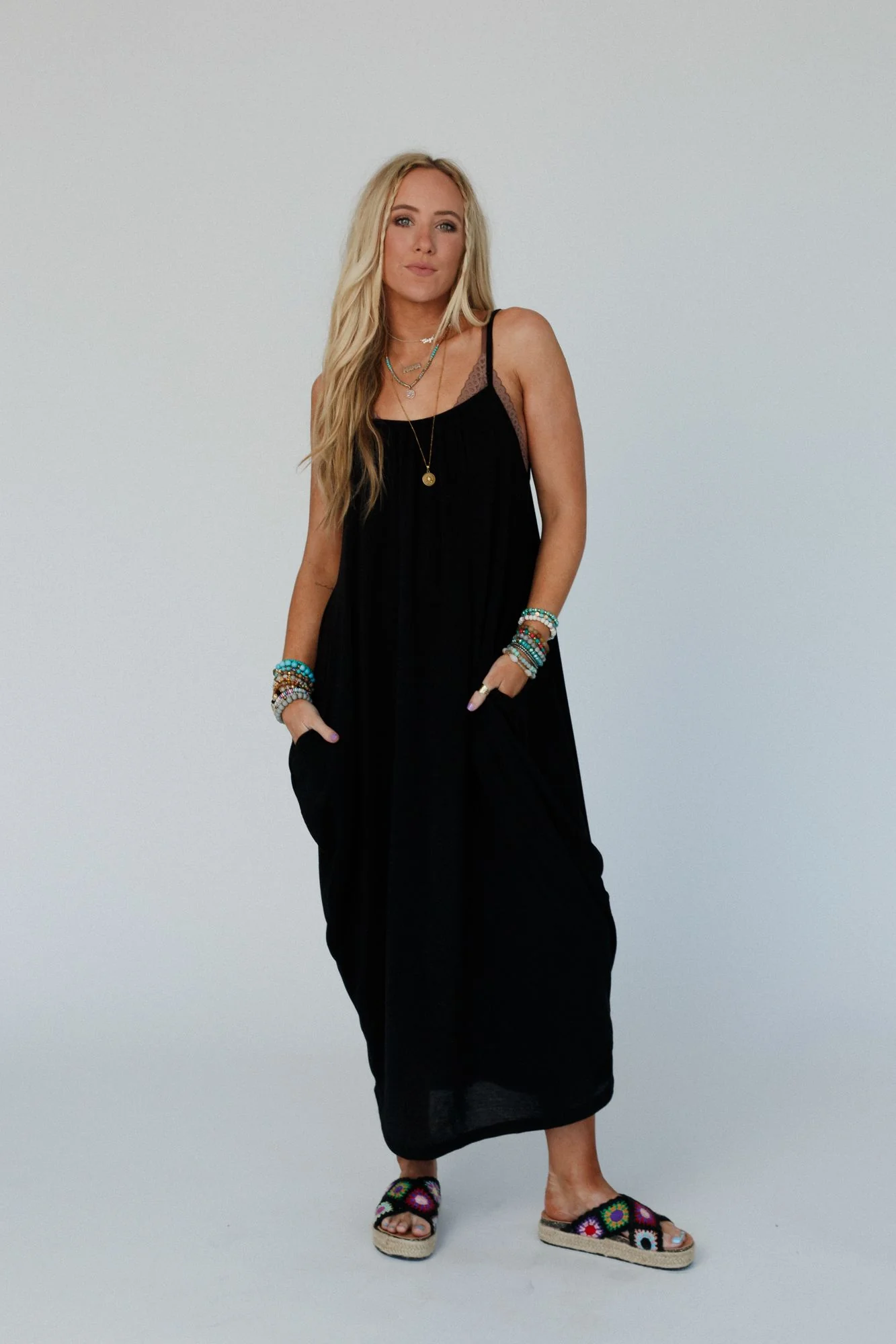 The Nest Simple Serene Maxi Dress - Black - Image 7