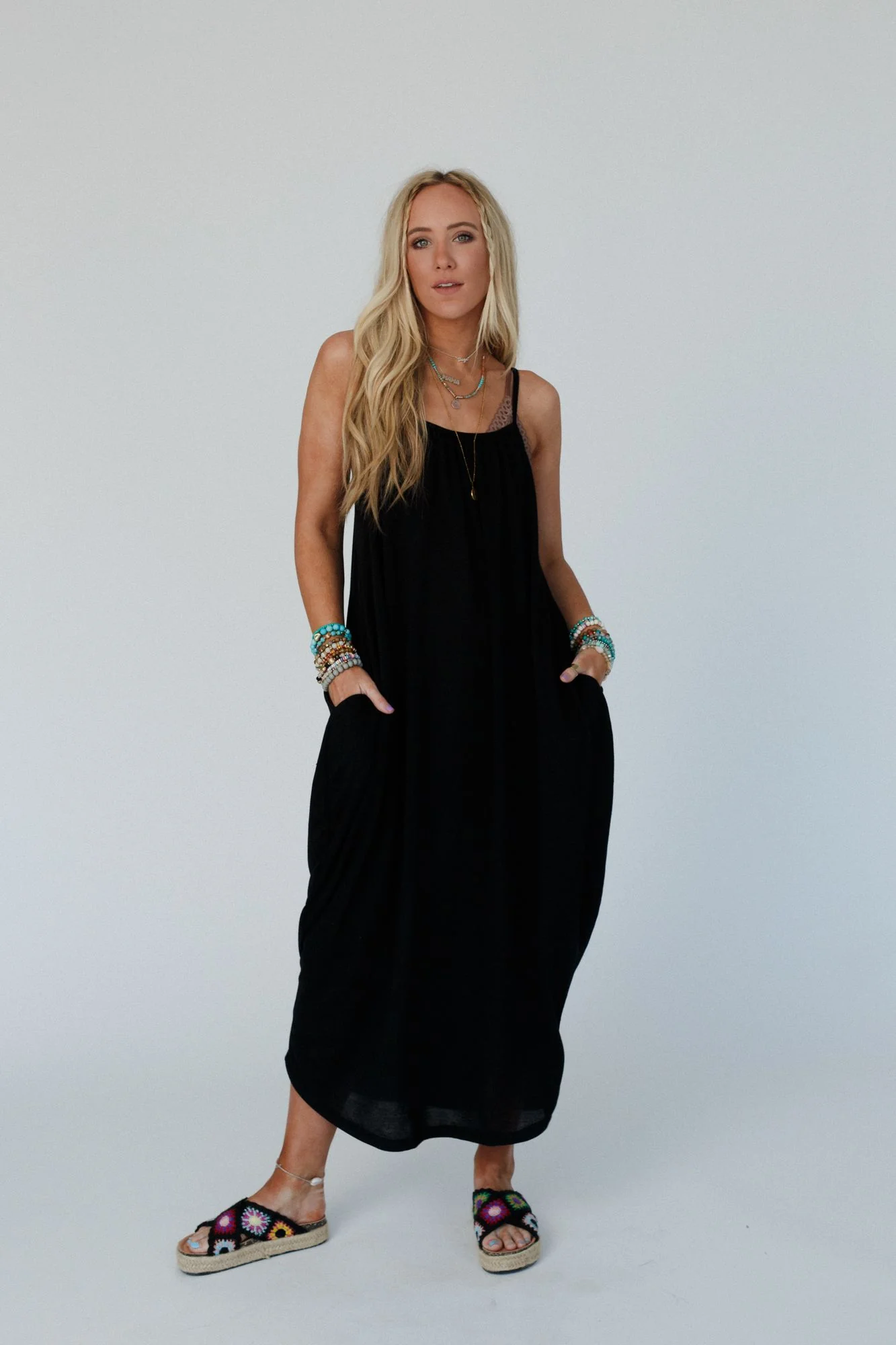 The Nest Simple Serene Maxi Dress - Black - Image 8