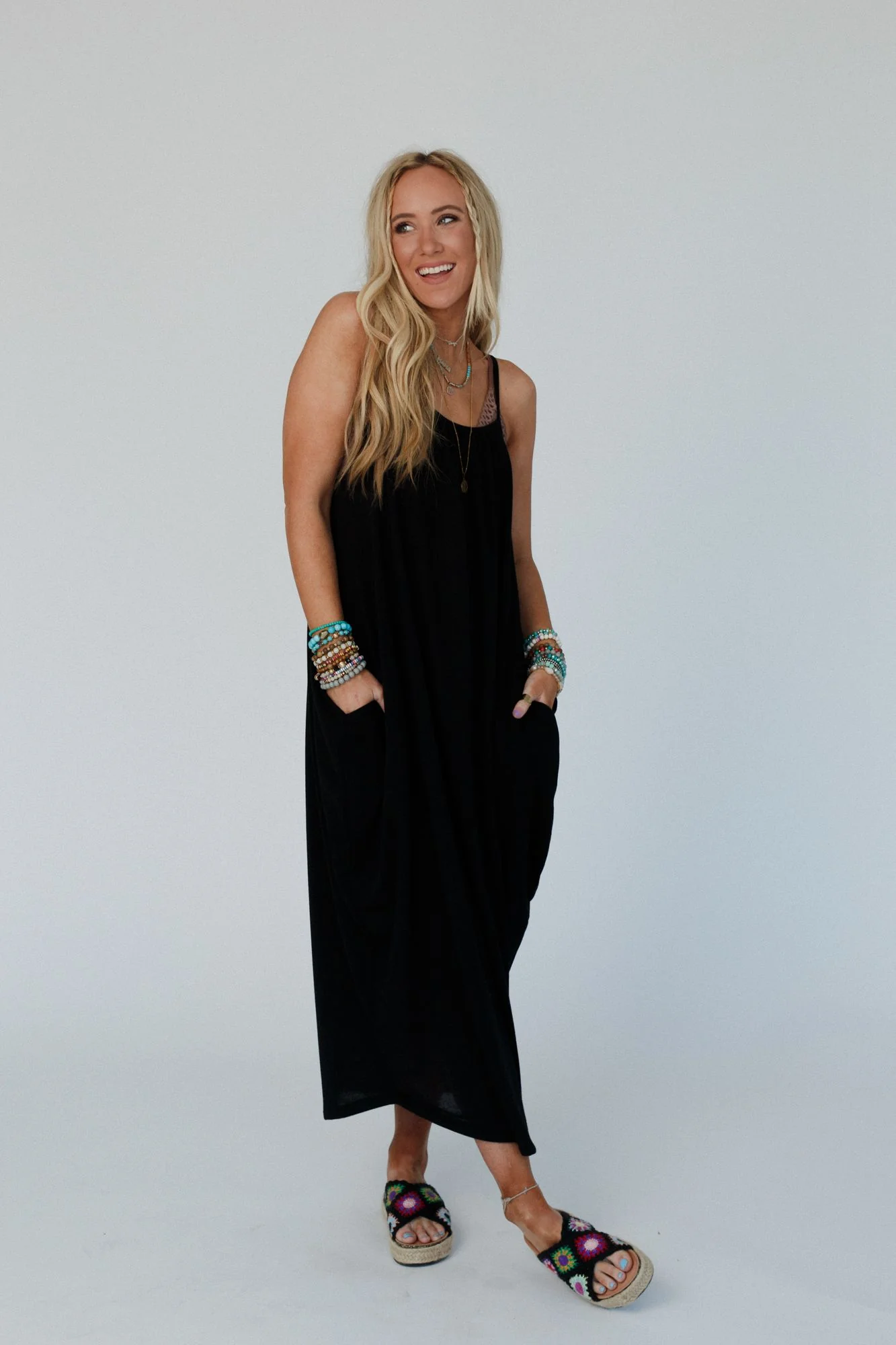 The Nest Simple Serene Maxi Dress - Black - Image 9