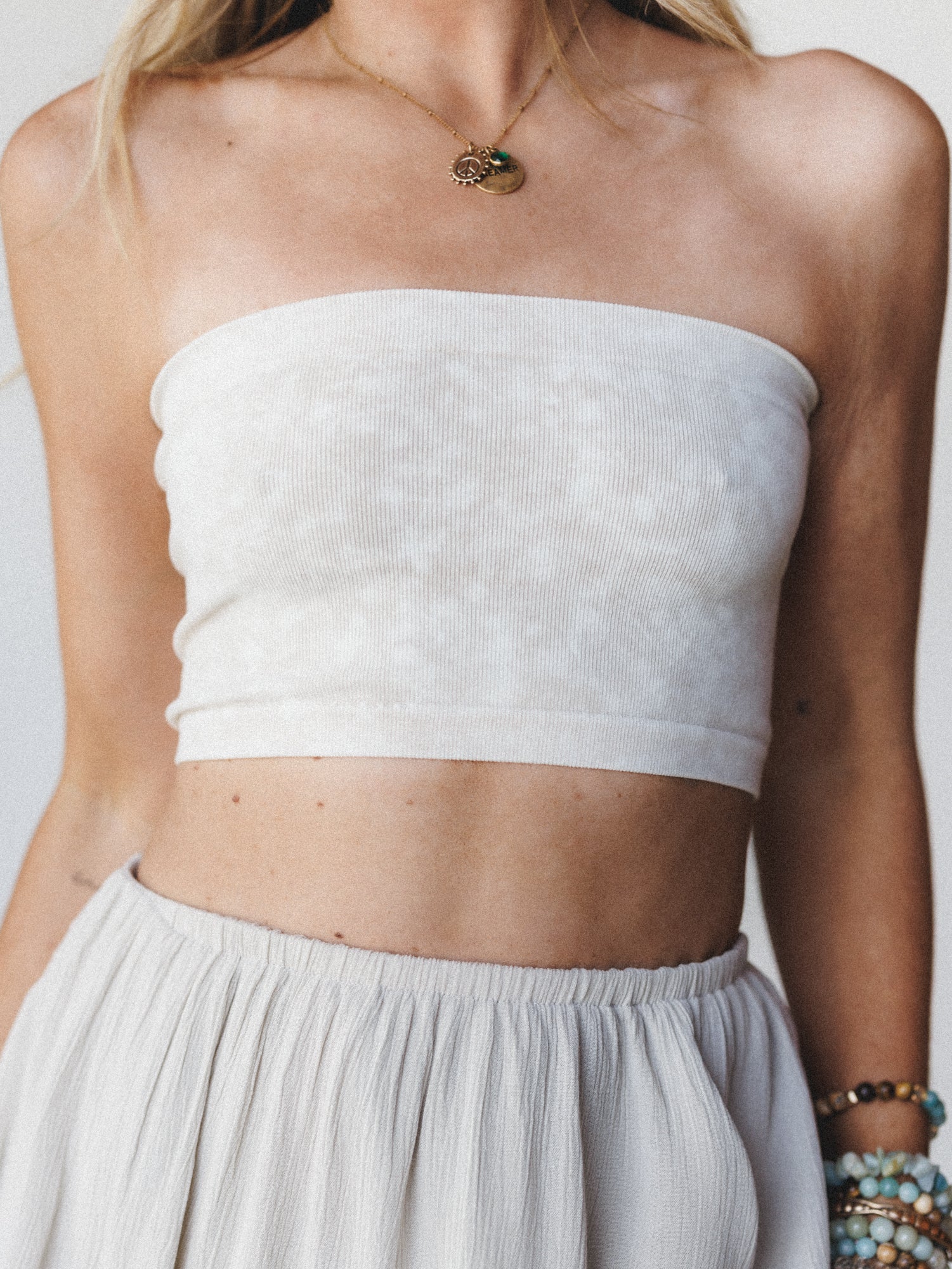 Simple Strapless Bralette - Sand Beige