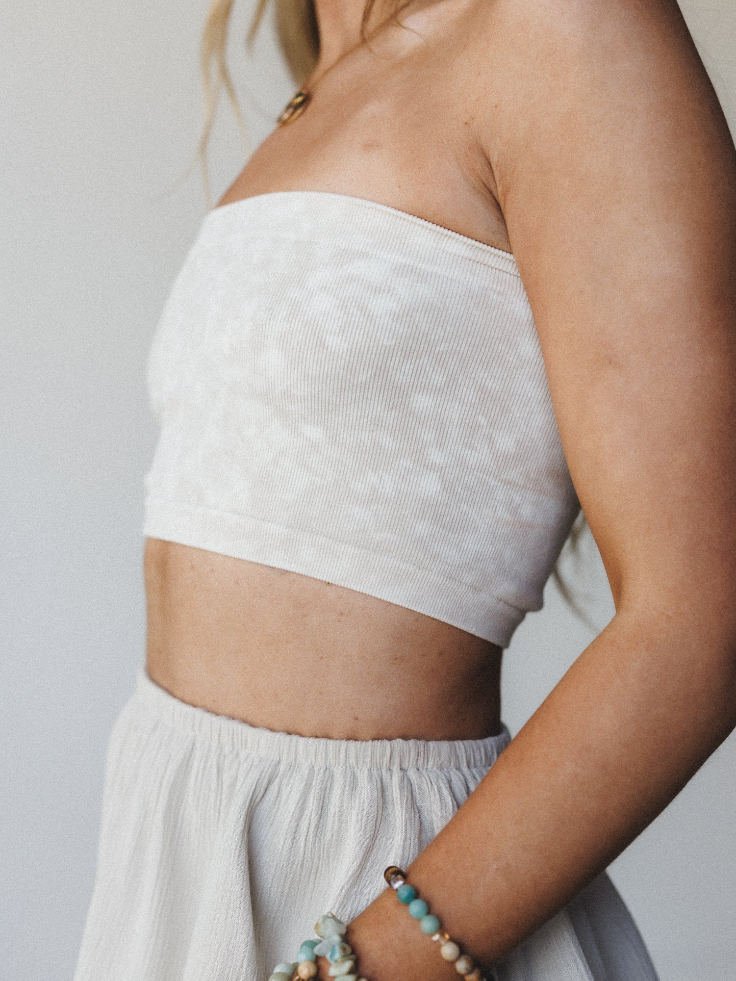 Simple Strapless Bralette - Sand Beige - Image 2
