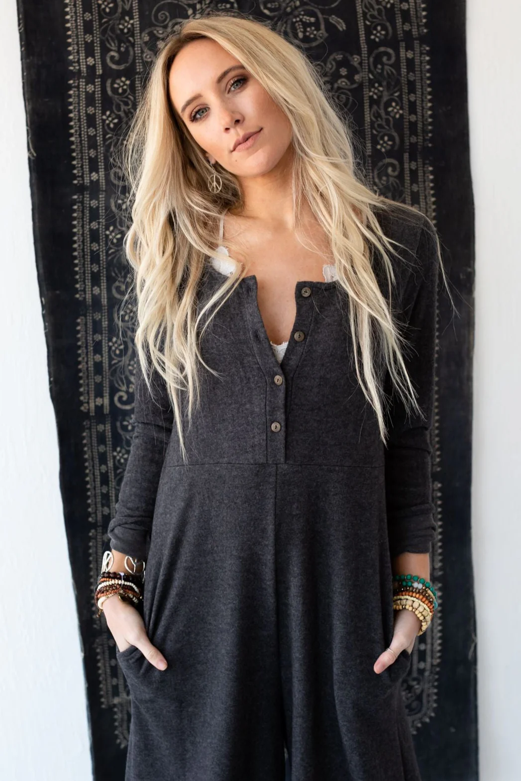 Simply Comfort Jumpsuit - Dark Gray - Image 3