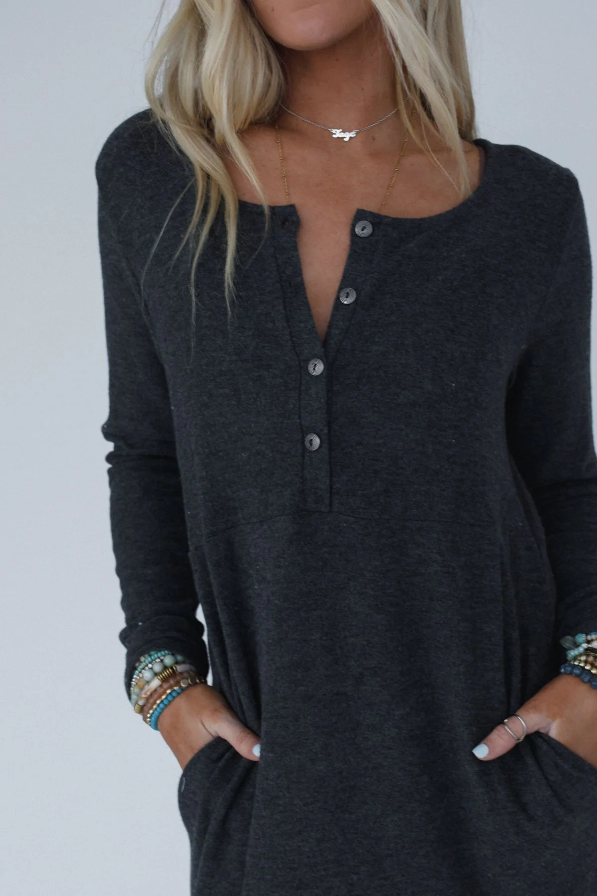 The Nest Simply Comfort Dress - Charcoal - Pre Order - Image 2
