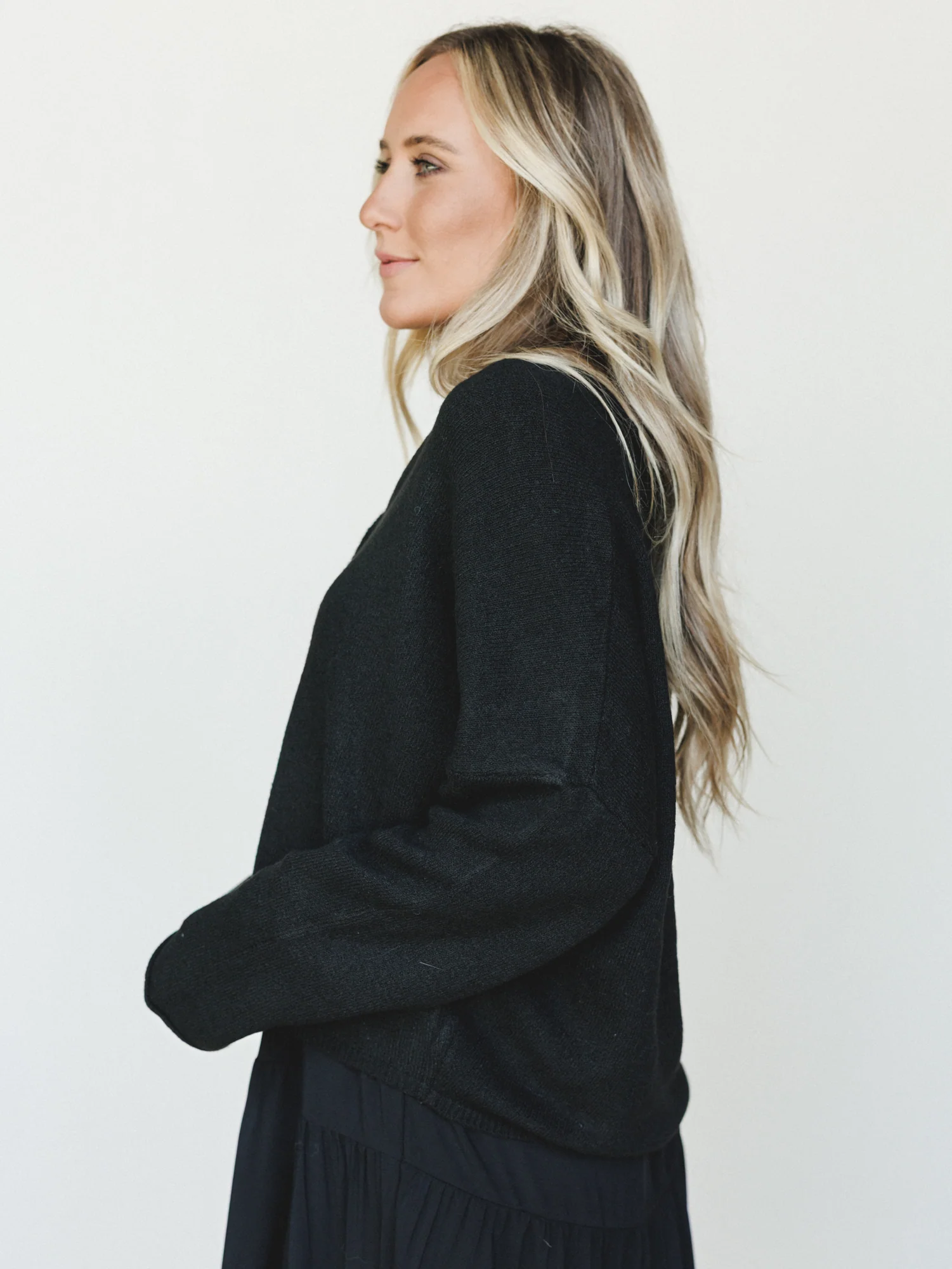 Simply There Cardigan - Black - Image 3