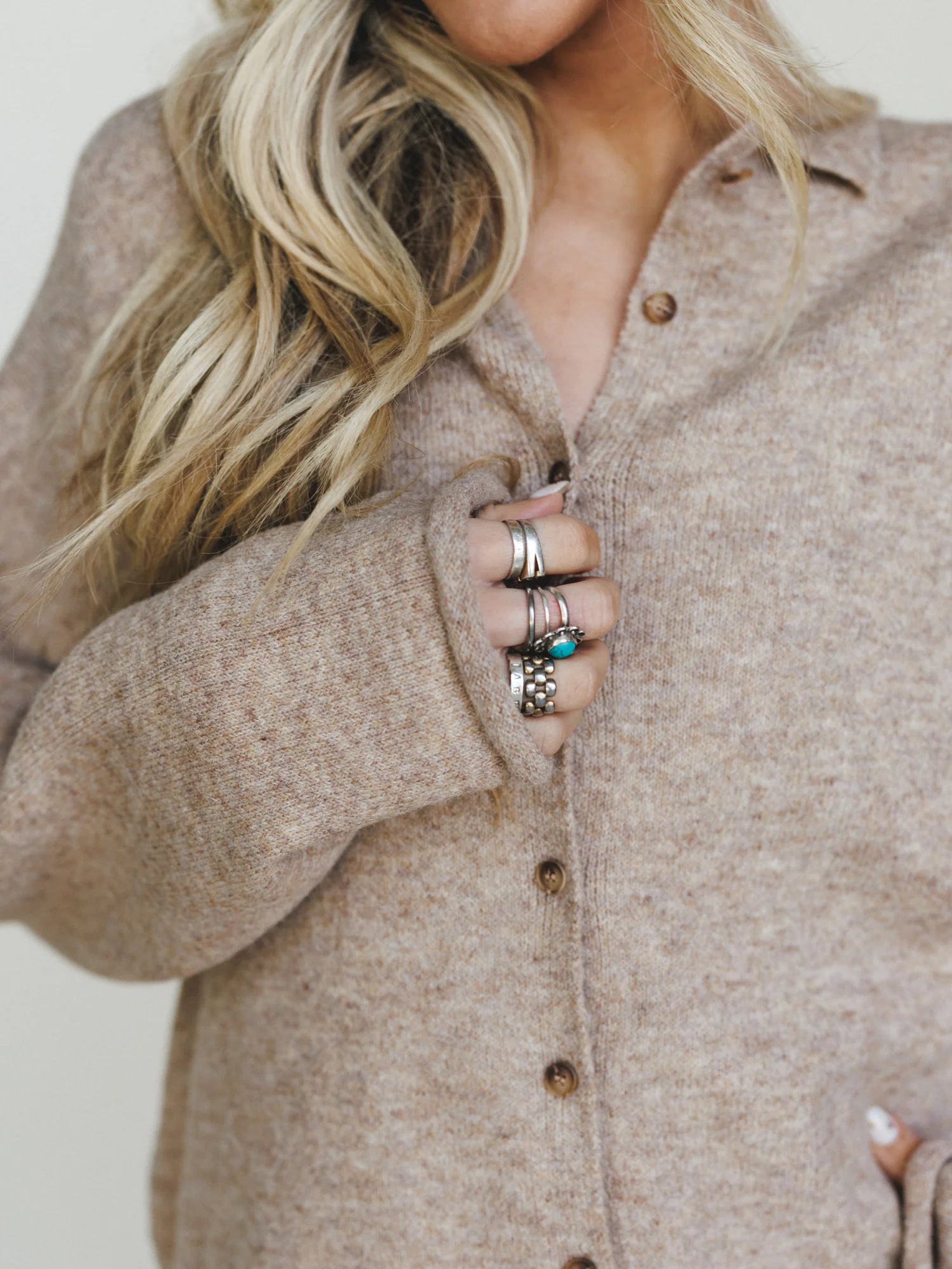 Simply There Cardigan - Mocha - Image 3