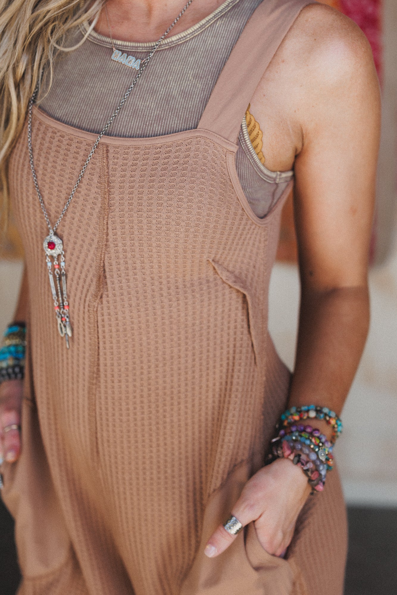 Sky Path Wide Leg Jumpsuit - Camel - Image 4