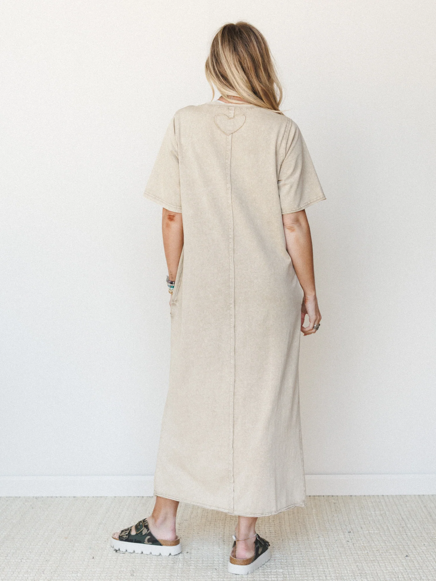 Skye Maxi Tee Dress - Toast - Image 5