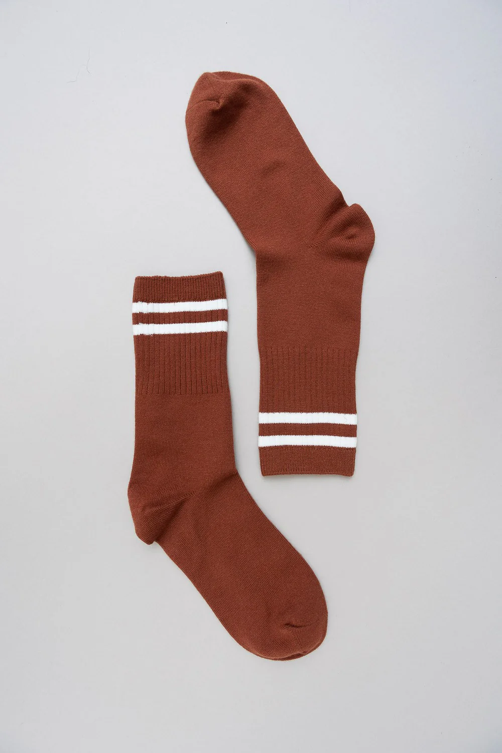 Sleepaway Style Retro Stripe Socks - Rust - Image 2