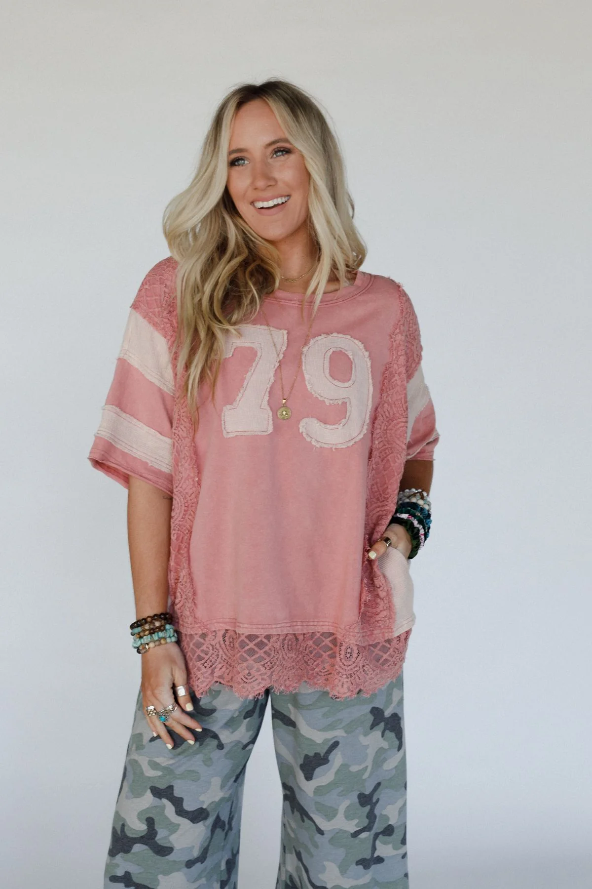 Slumber Party Patchwork Top - Pink - Image 6