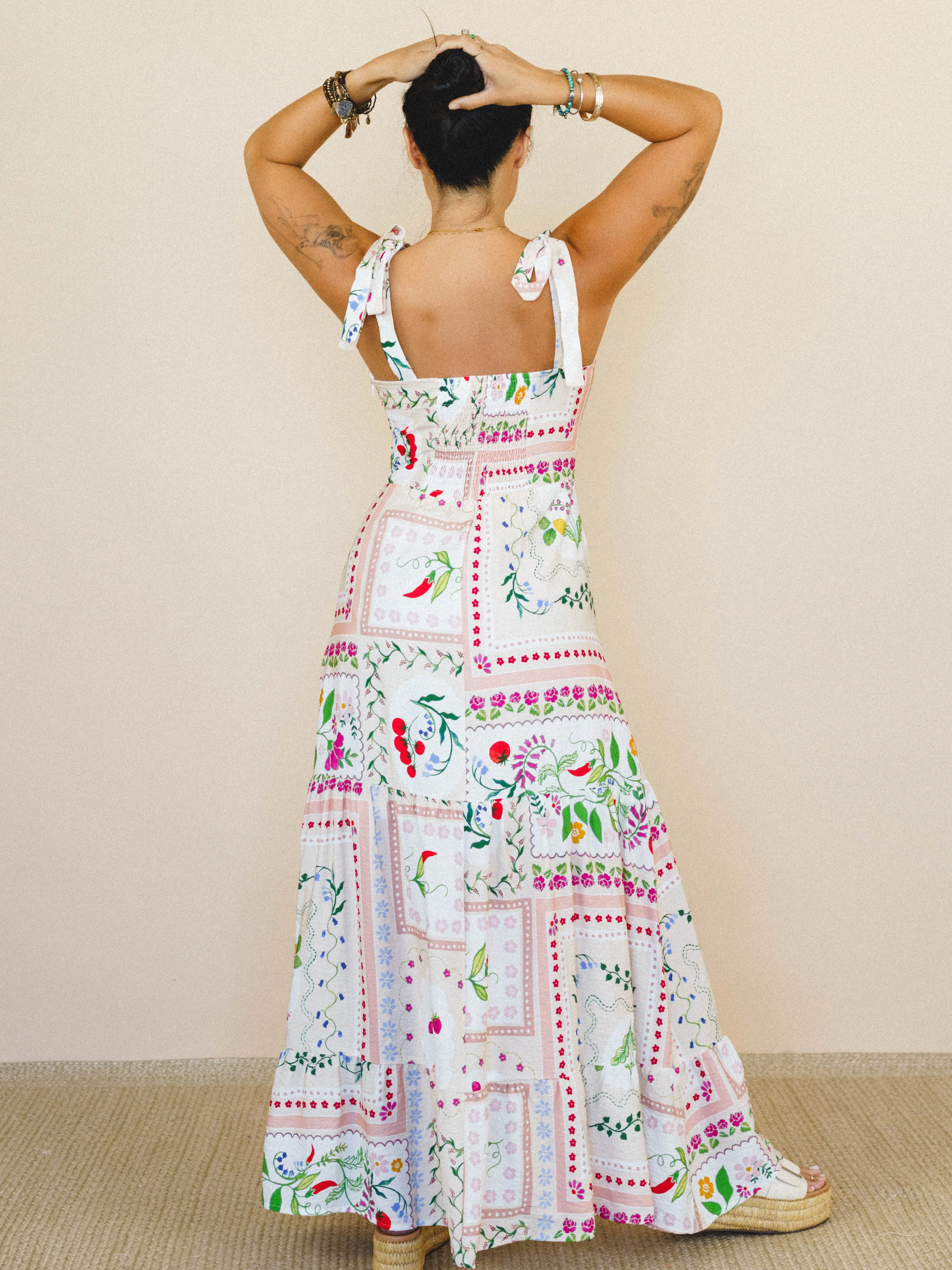 Small Town Dress - Cream Multi - Image 2