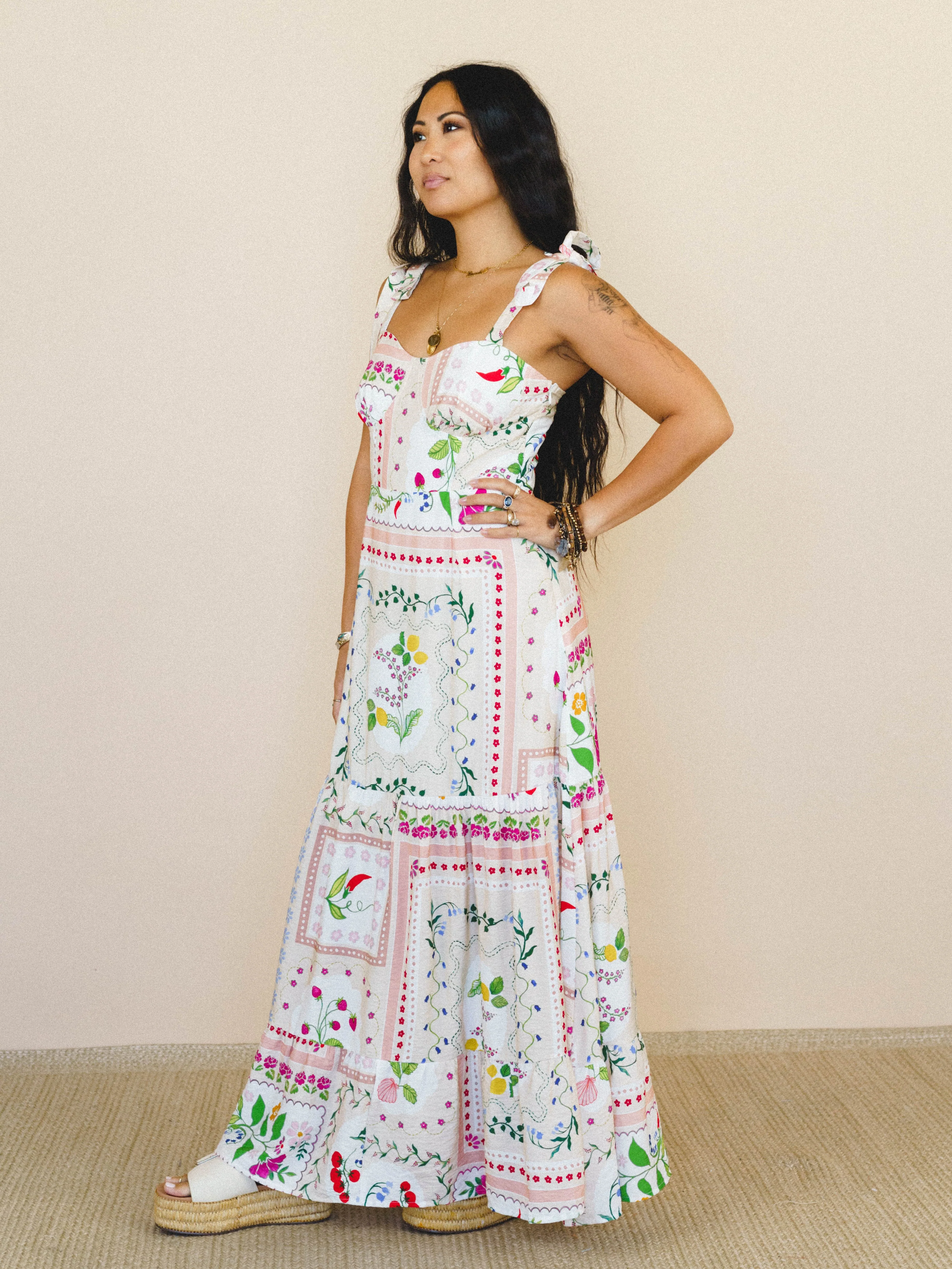 Small Town Dress - Cream Multi - Image 5