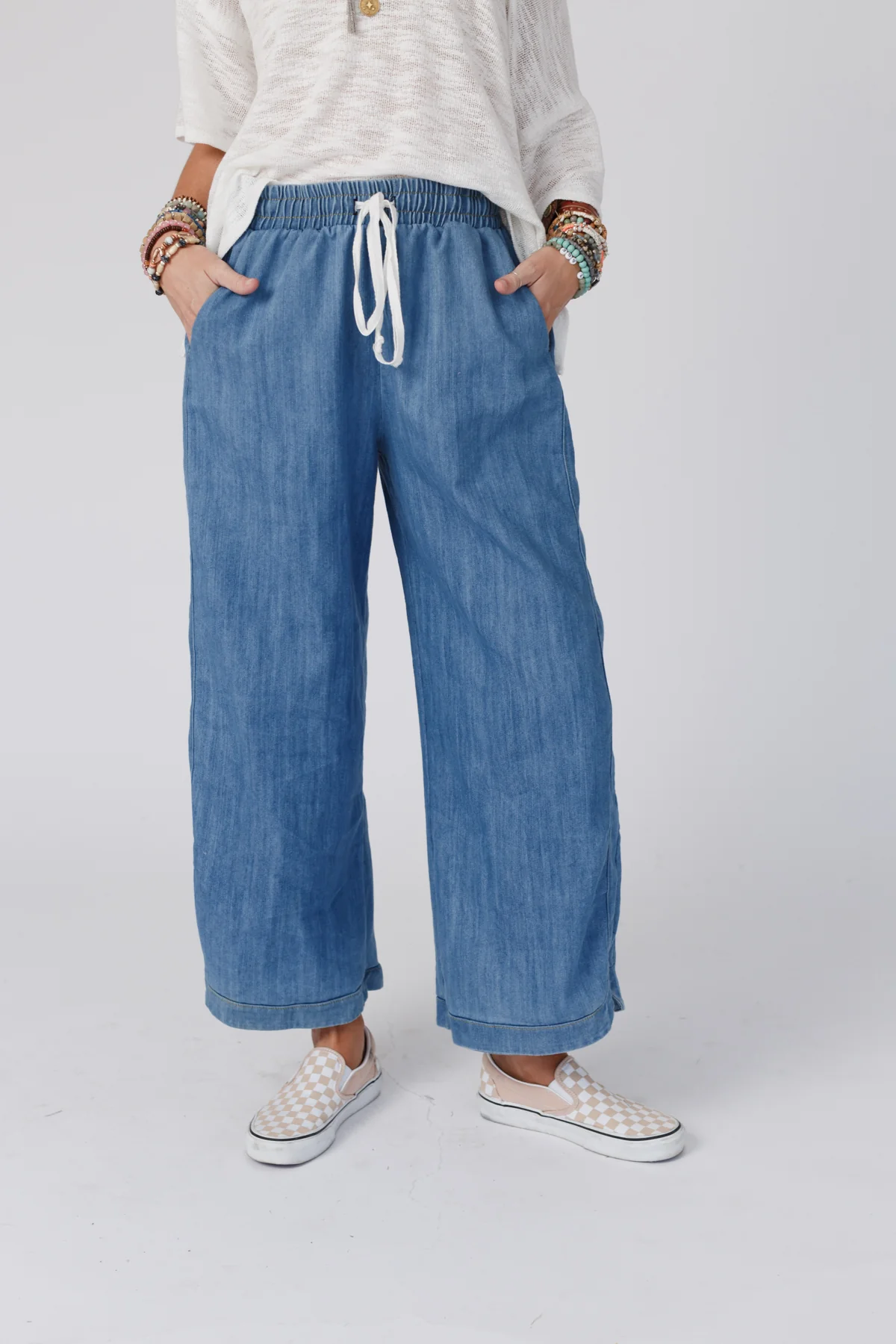 So Comfy Wide Leg Denim Pant - Denim - Image 3