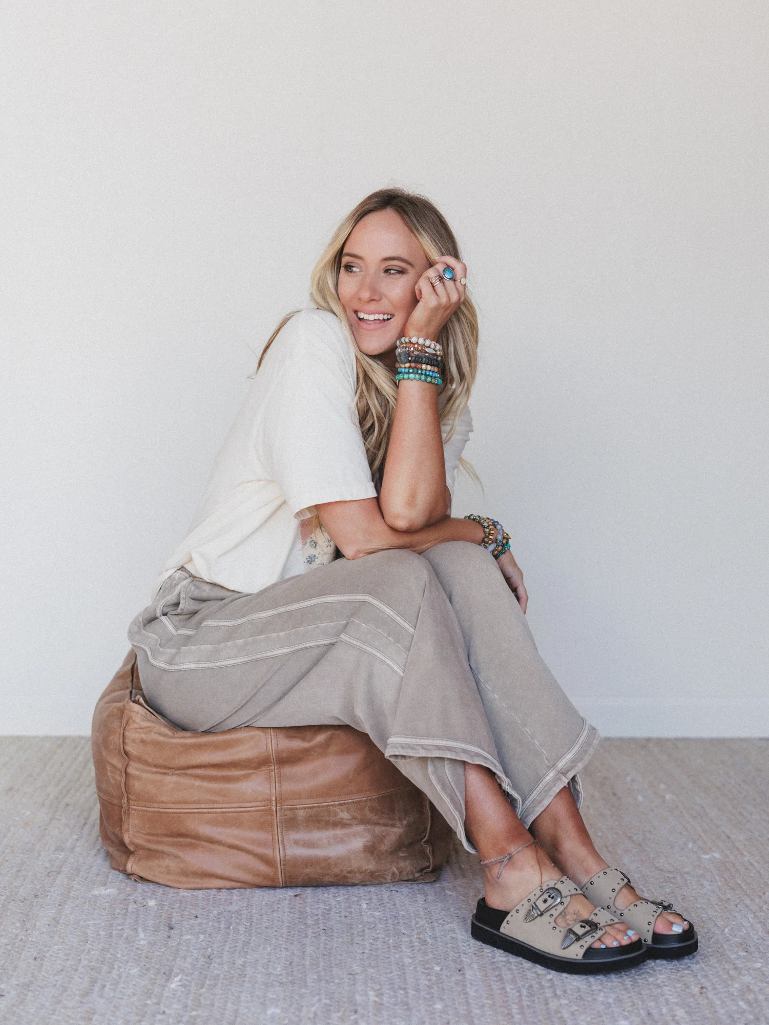 So Comfy Wide Leg Pant Cropped Length - Mocha - Image 5
