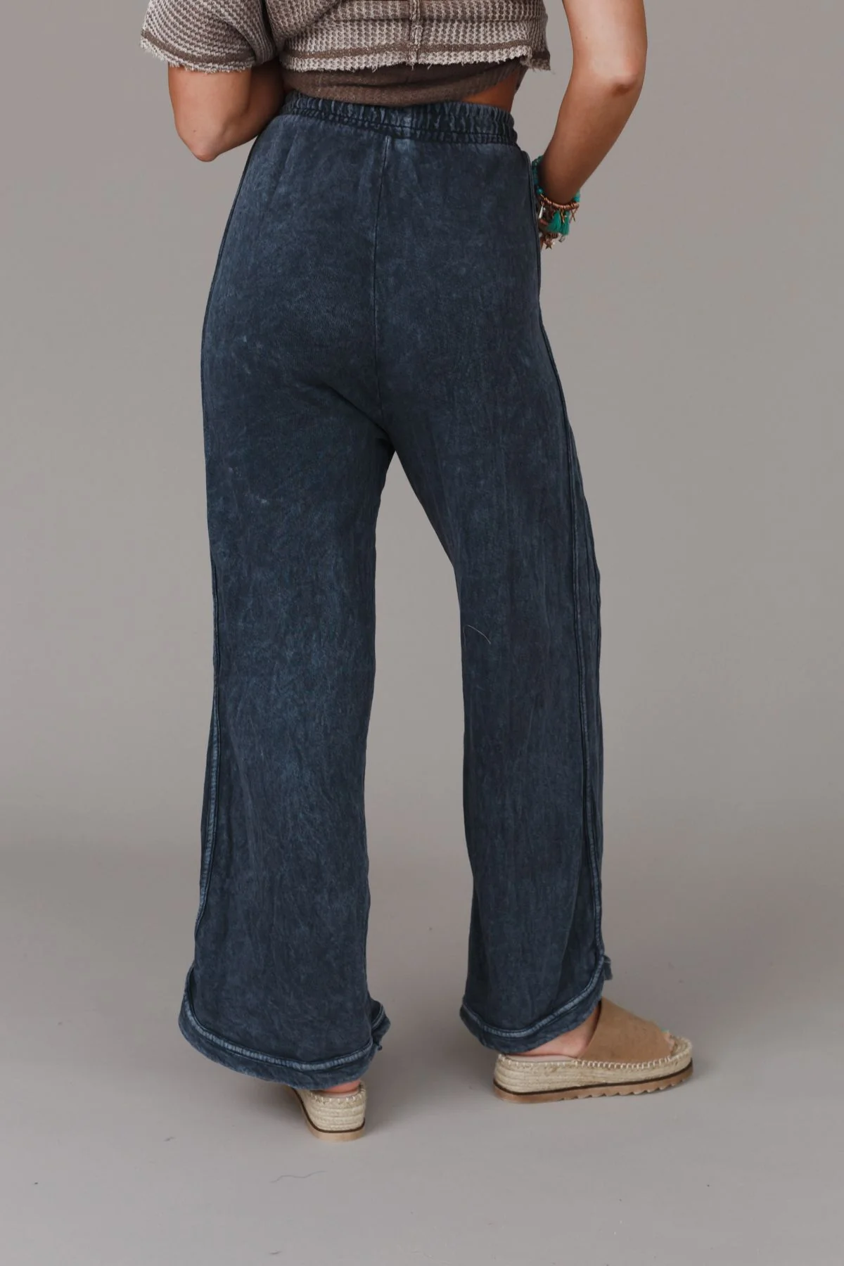 So Comfy Wide Leg Pant Full Length - Navy - Image 3