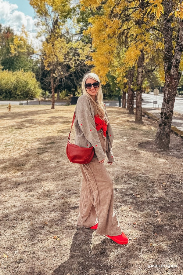 So Comfy Wide Leg Pant Full Length - Mocha - Image 2