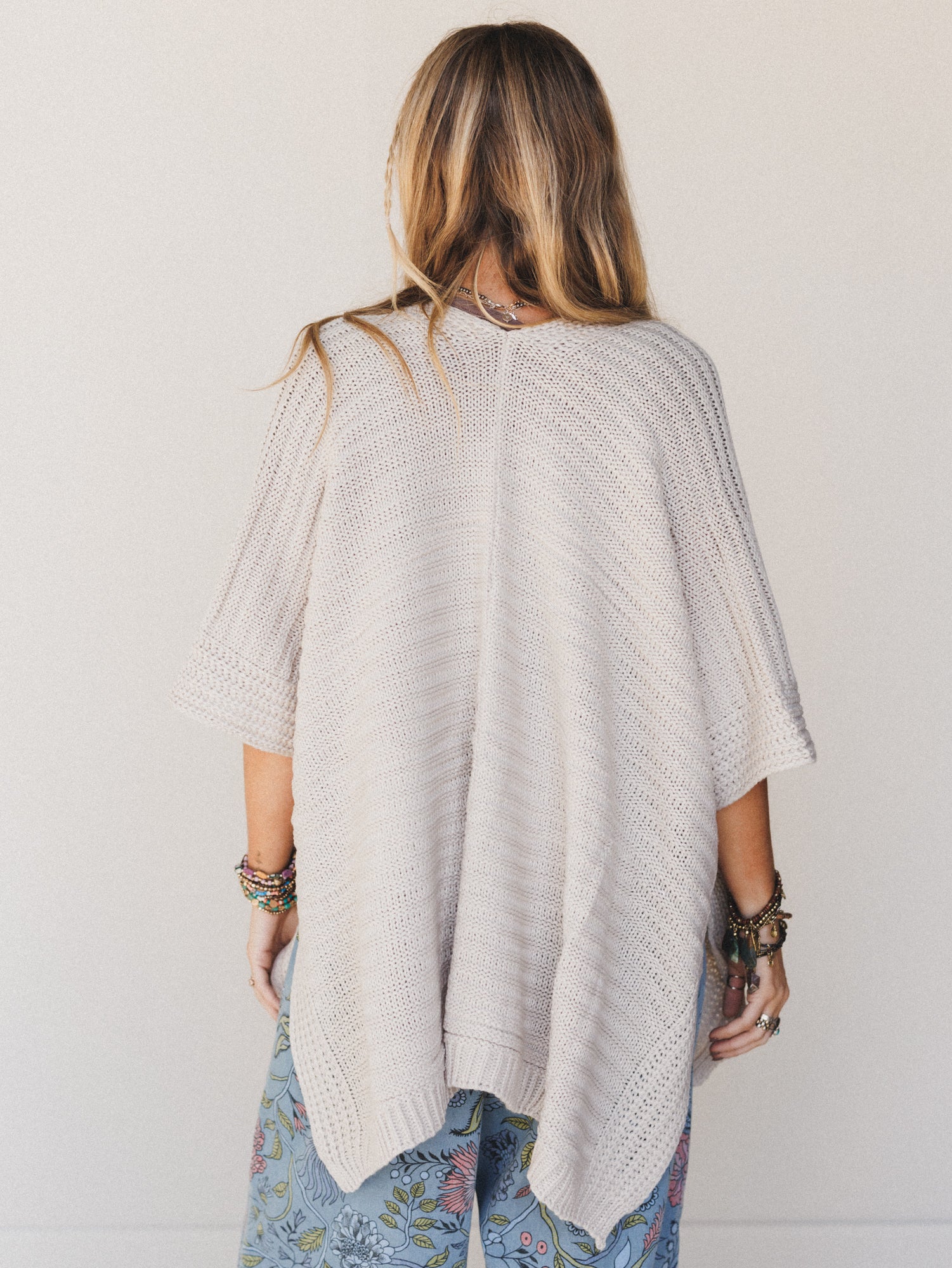 So Deserving Knit Ruana - Oatmeal - Image 6