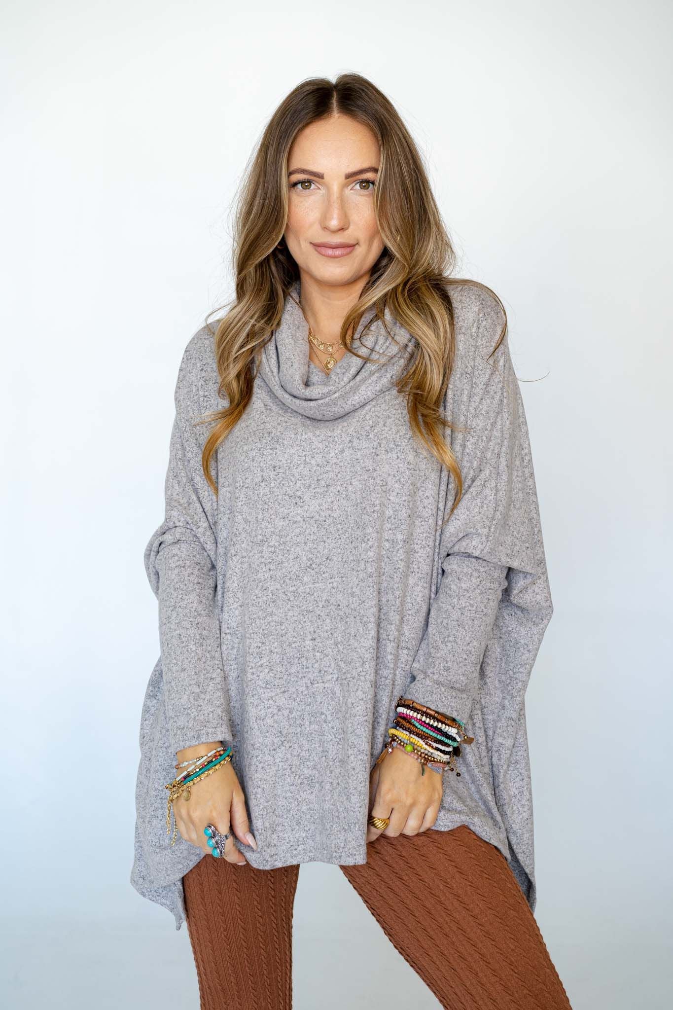 The Nest So Versatile Flowy Knit Sweater - Oatmeal - Image 6