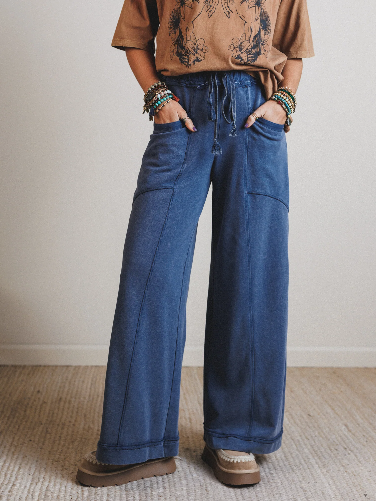 Soft Comfort Lounge Pants - Denim - Image 2