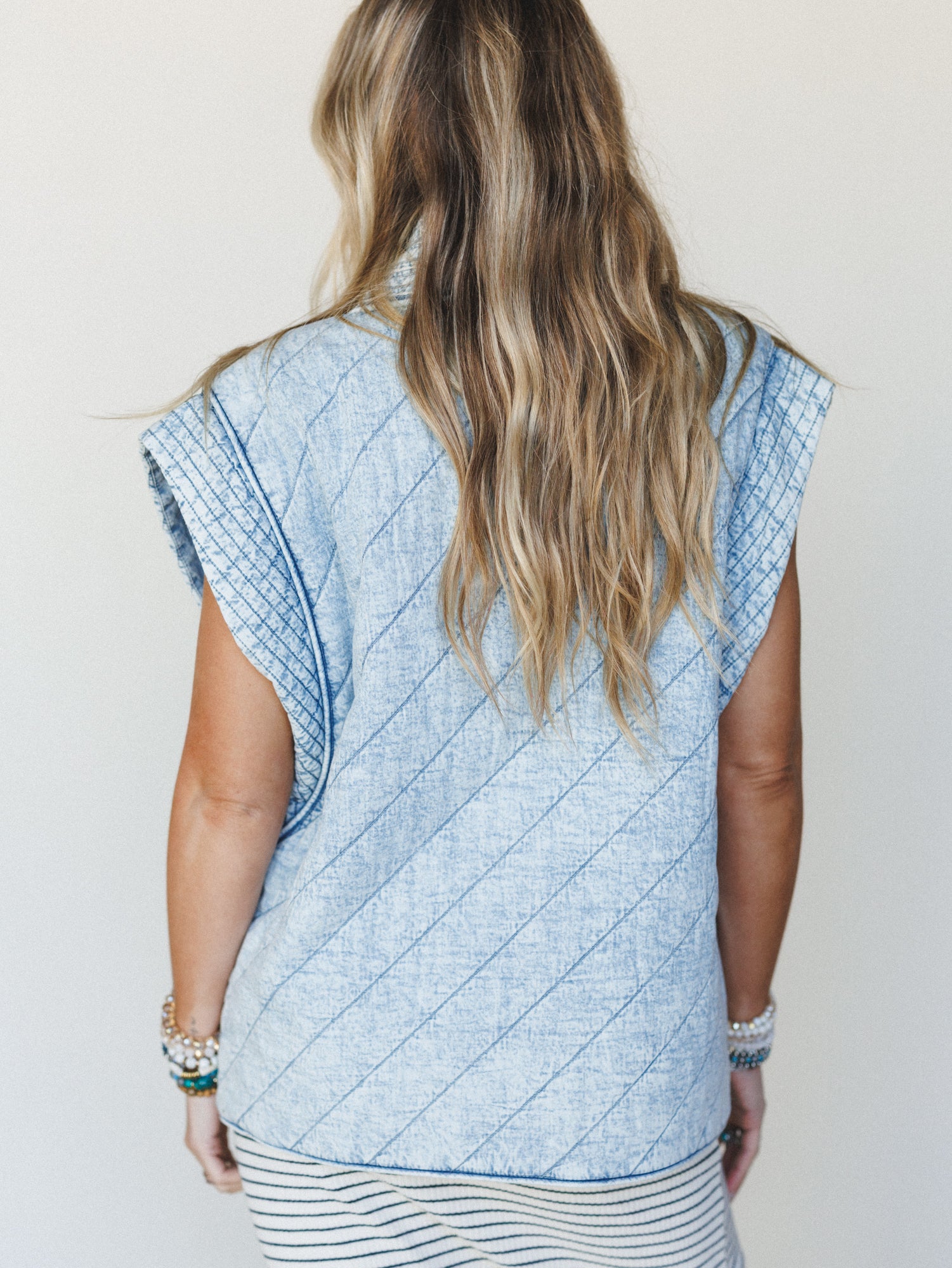 Soft Edge Vest - Denim - Image 5