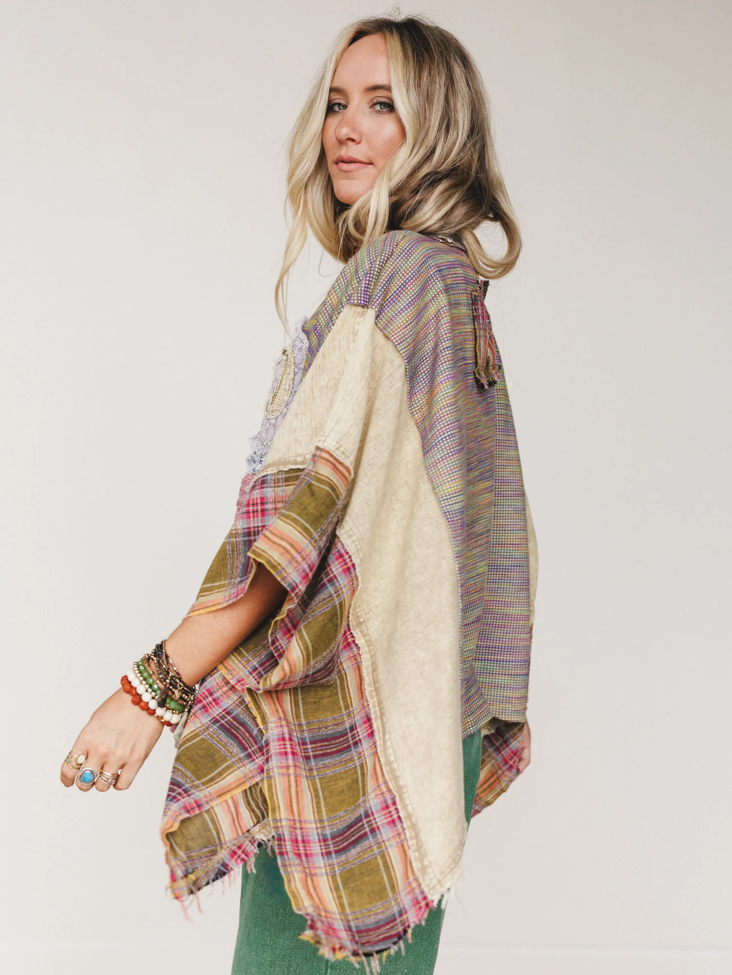 Soft Heart Patchwork Top - Olive - Image 5