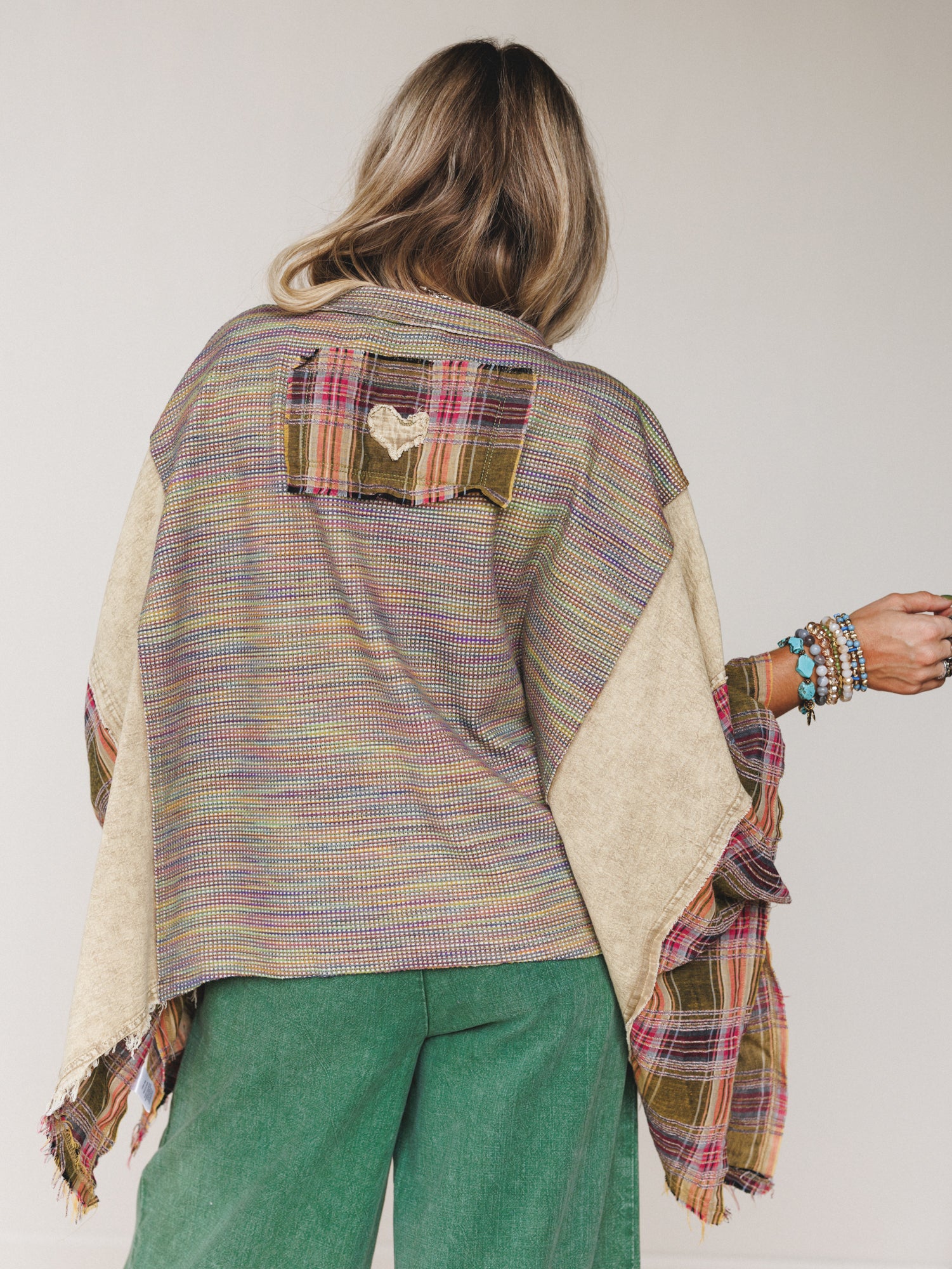 Soft Heart Patchwork Top - Olive - Image 7