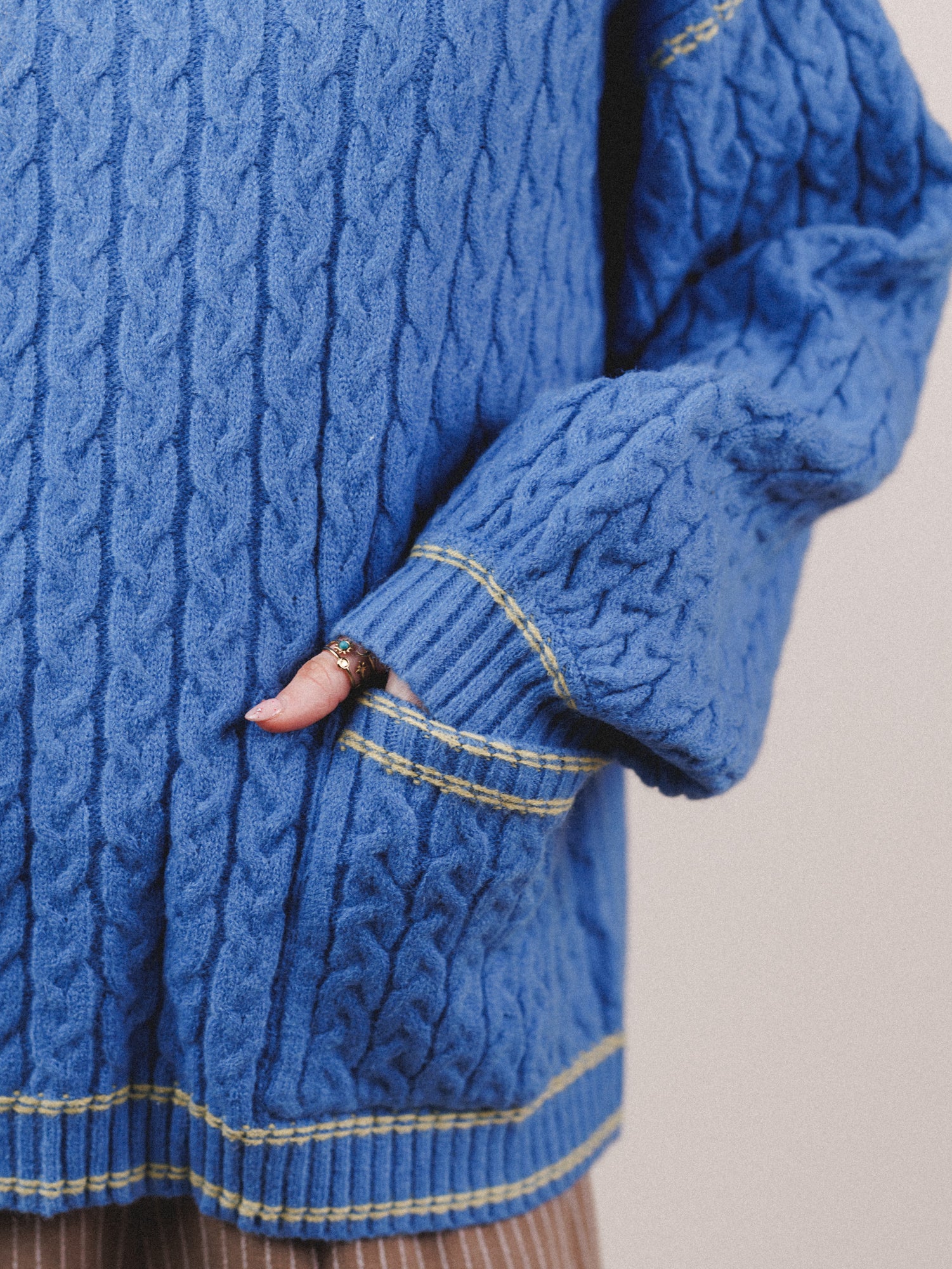 Soft Sky Oversized Sweater - Peri Blue - Image 2