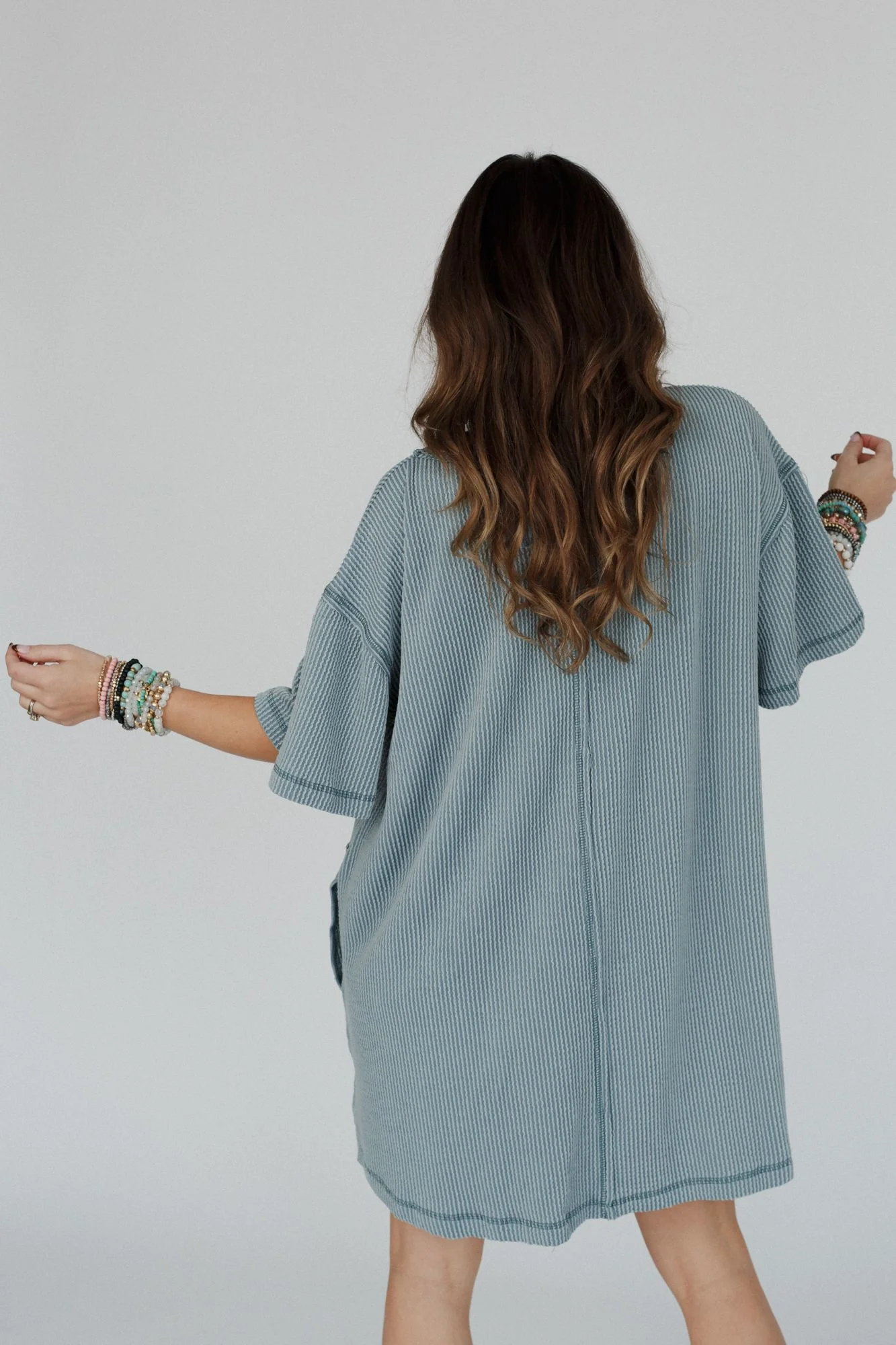 The Nest Soft Touch Tunic Dress - Seafoam - Image 5