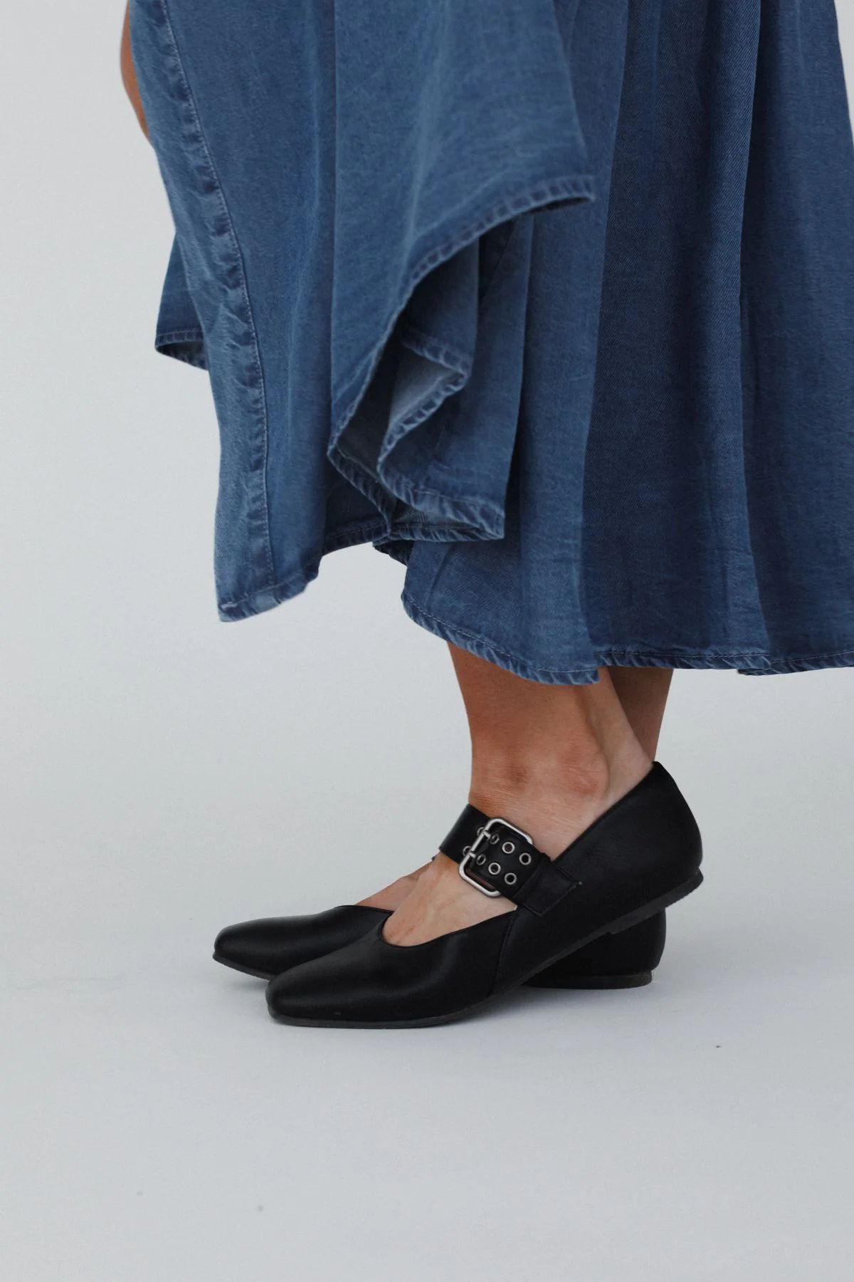 Soho Buckle Ballet Flats - Black - Image 4