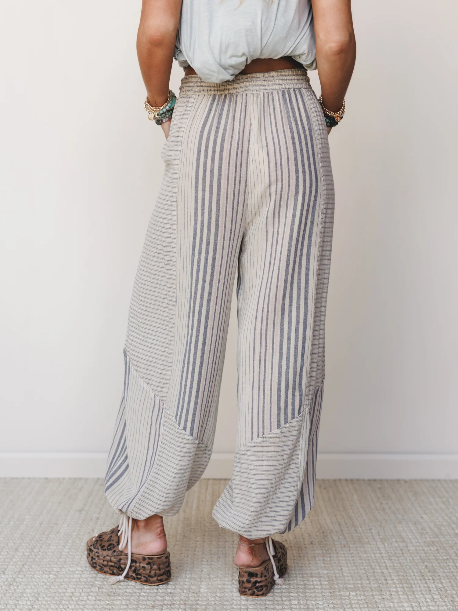 Solana Stripe Pants - Faded Sage - Image 5