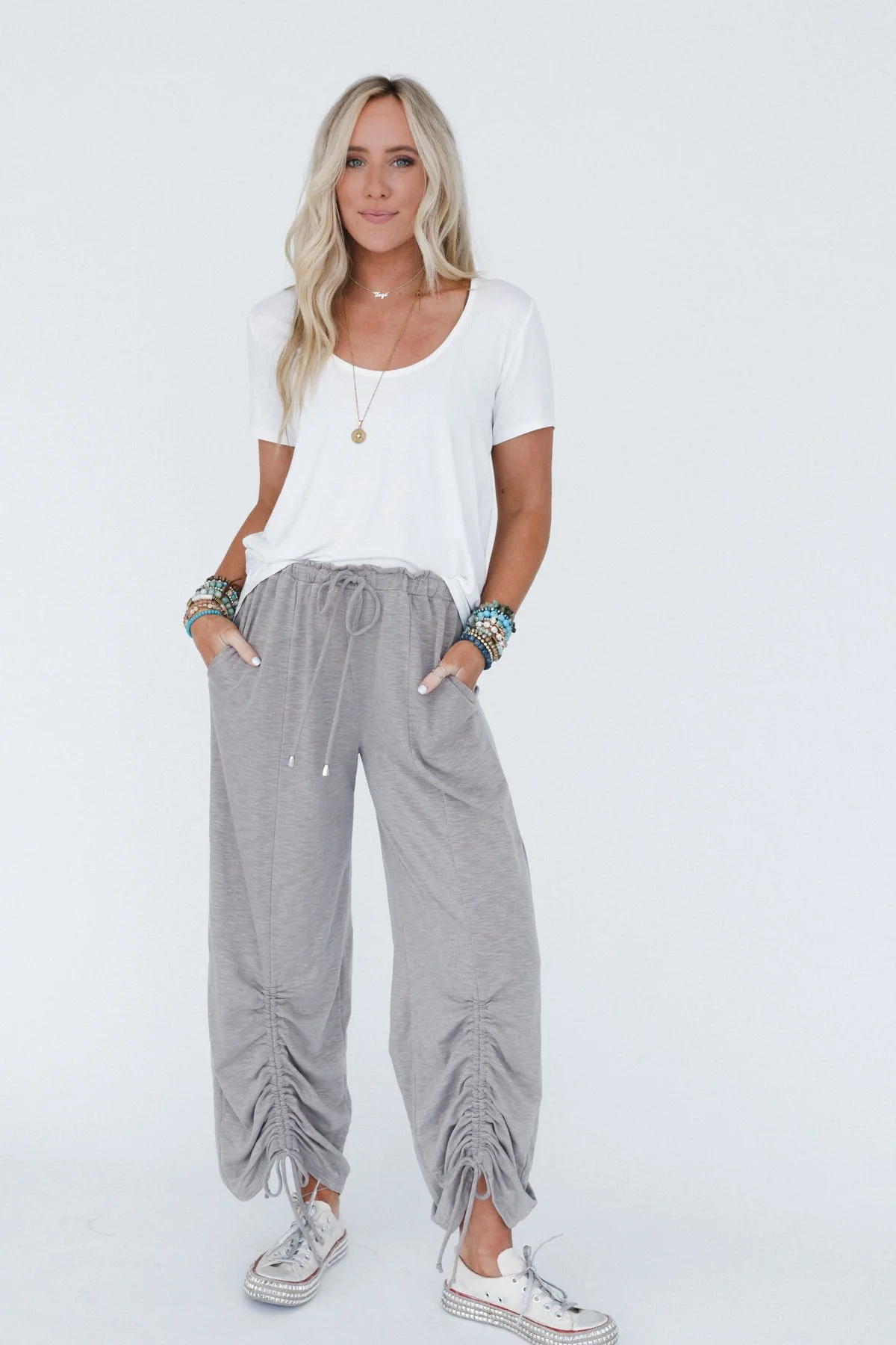 The Nest Solie Cinched Pants - Taupe - Image 6