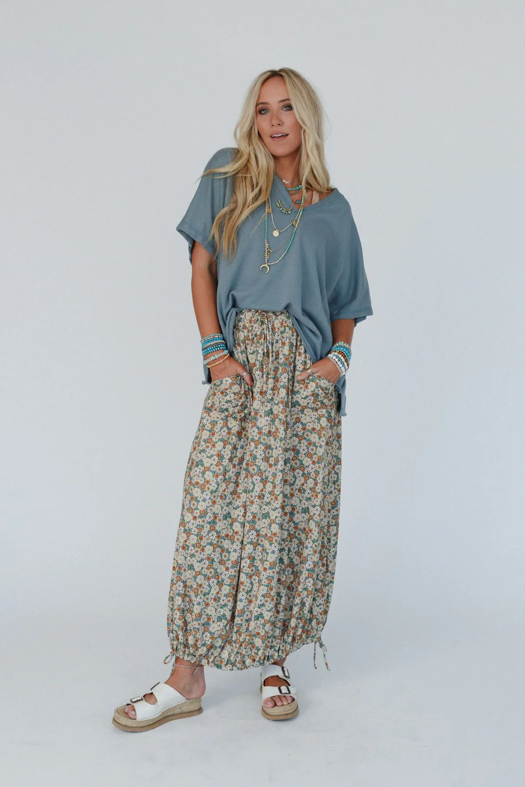 The Nest Solstice Song Cinched Skirt - Khaki - Image 5