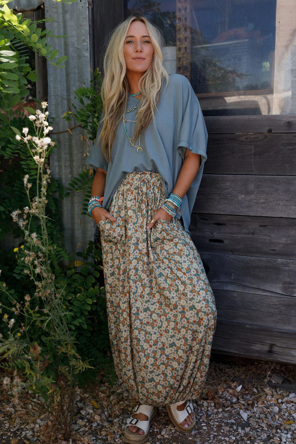 The Nest Solstice Song Cinched Skirt - Khaki - Image 9