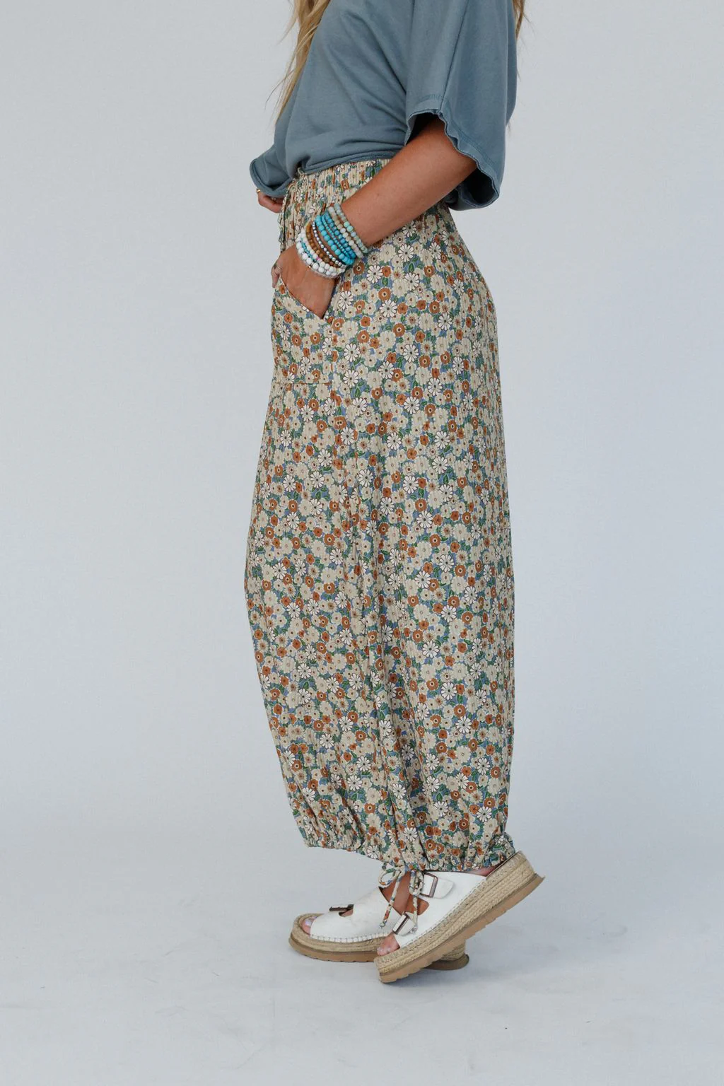 The Nest Solstice Song Cinched Skirt - Khaki - Image 7