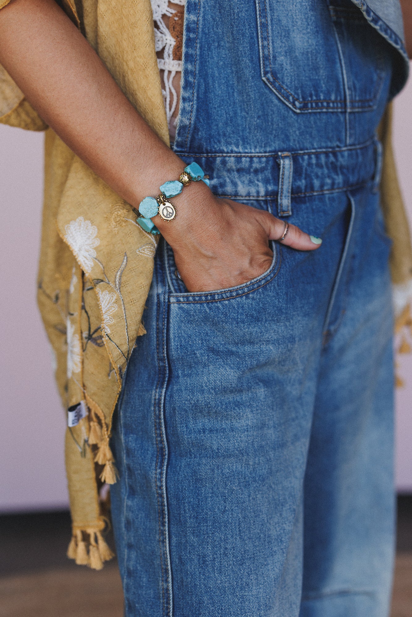 Solstice Treasure Beaded Bracelet - Turquoise - Image 3