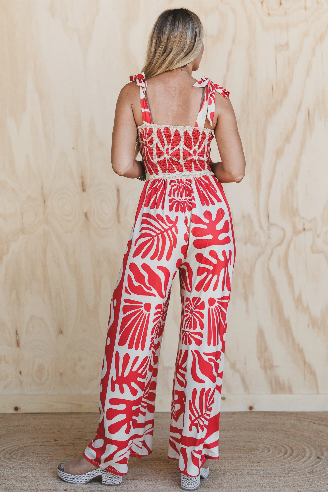Soul Caravan Printed Jumpsuit - Red - Image 4