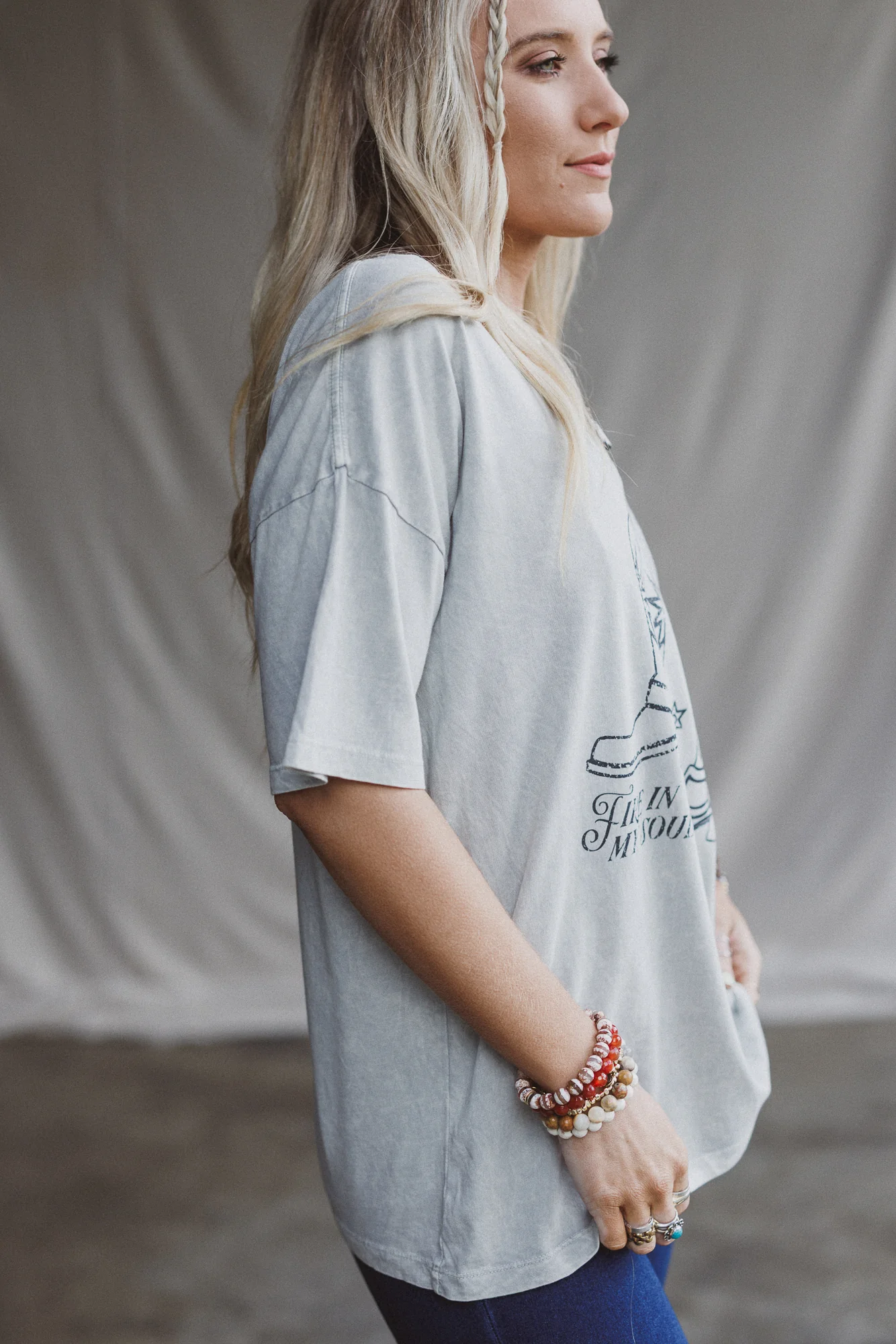 Soul On Fire Graphic Tee - Slate - Image 3