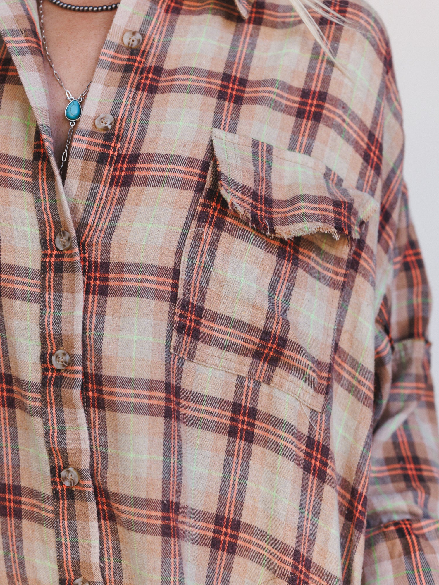 Southern Twilight Button Down Dress - Orange - Image 5