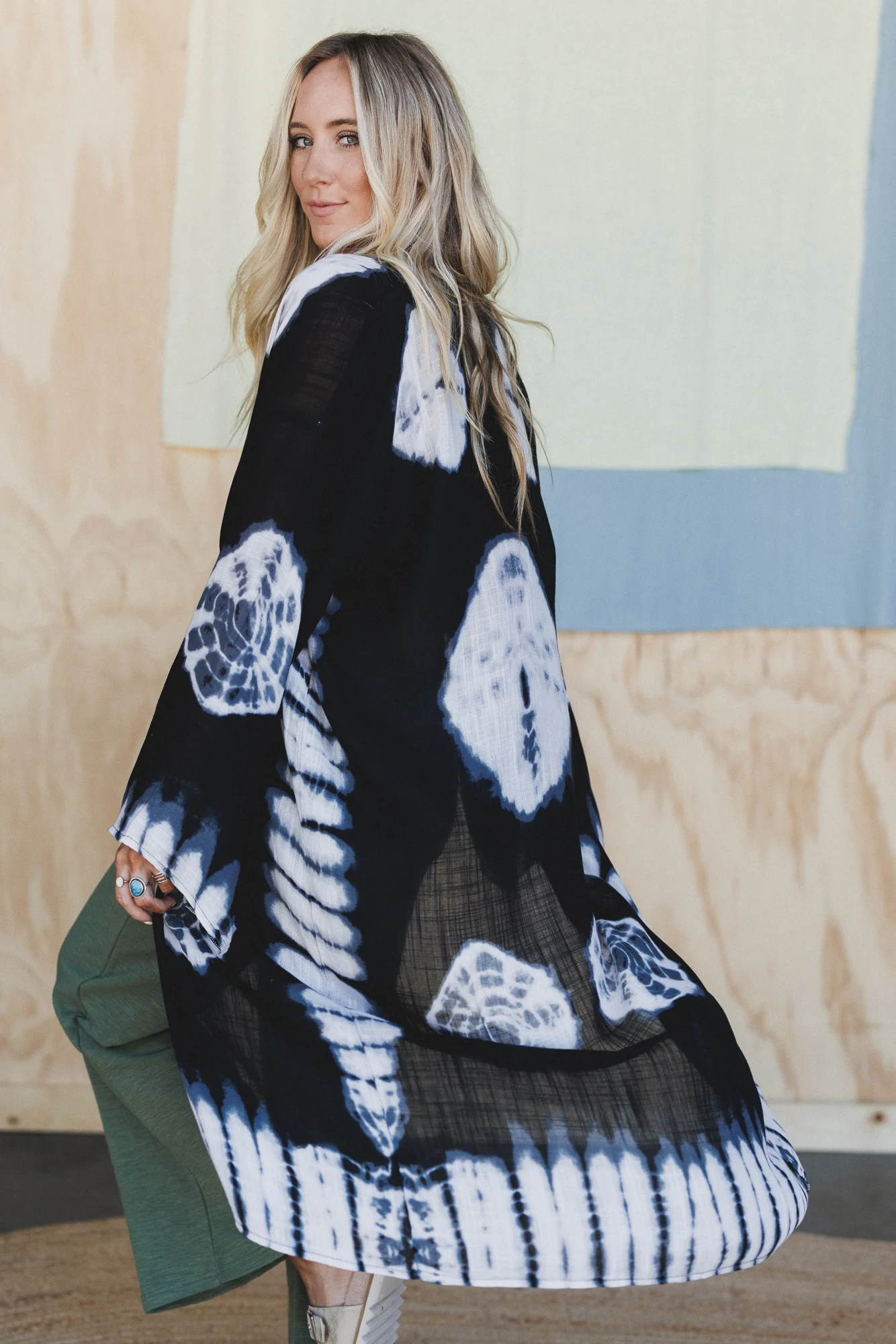 Spellbound Tie Dye Kimono - Black - Pre Order