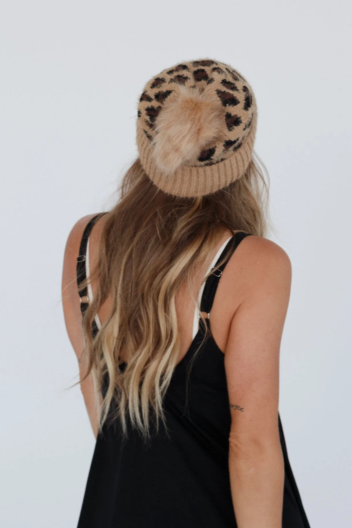 Spot On Leopard Print Beanie - Camel - Image 4