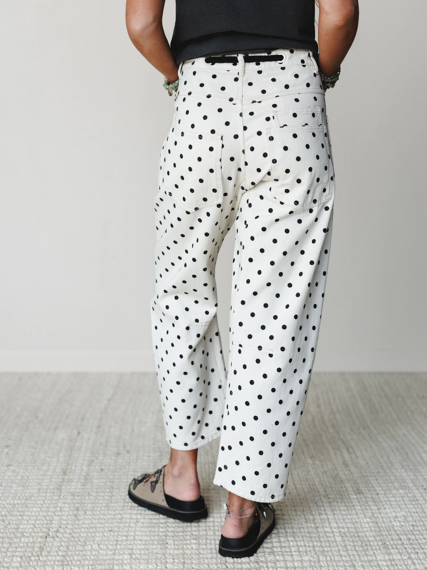 Spotted and Dotted Pants - Cream - Image 4