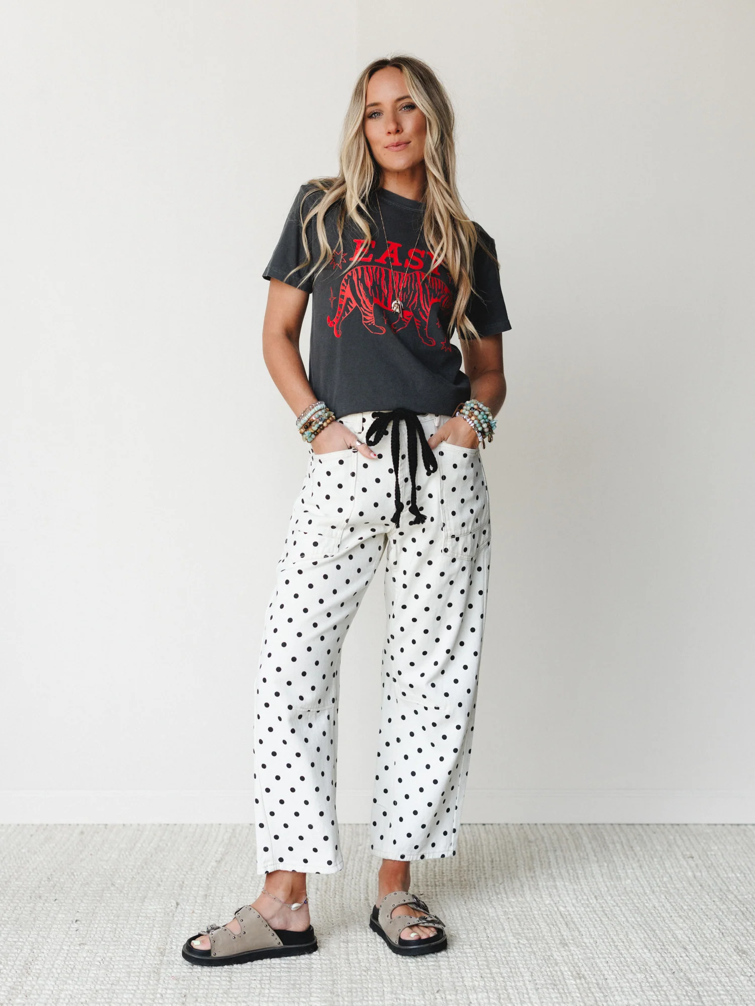 Spotted and Dotted Pants - Cream - Image 6