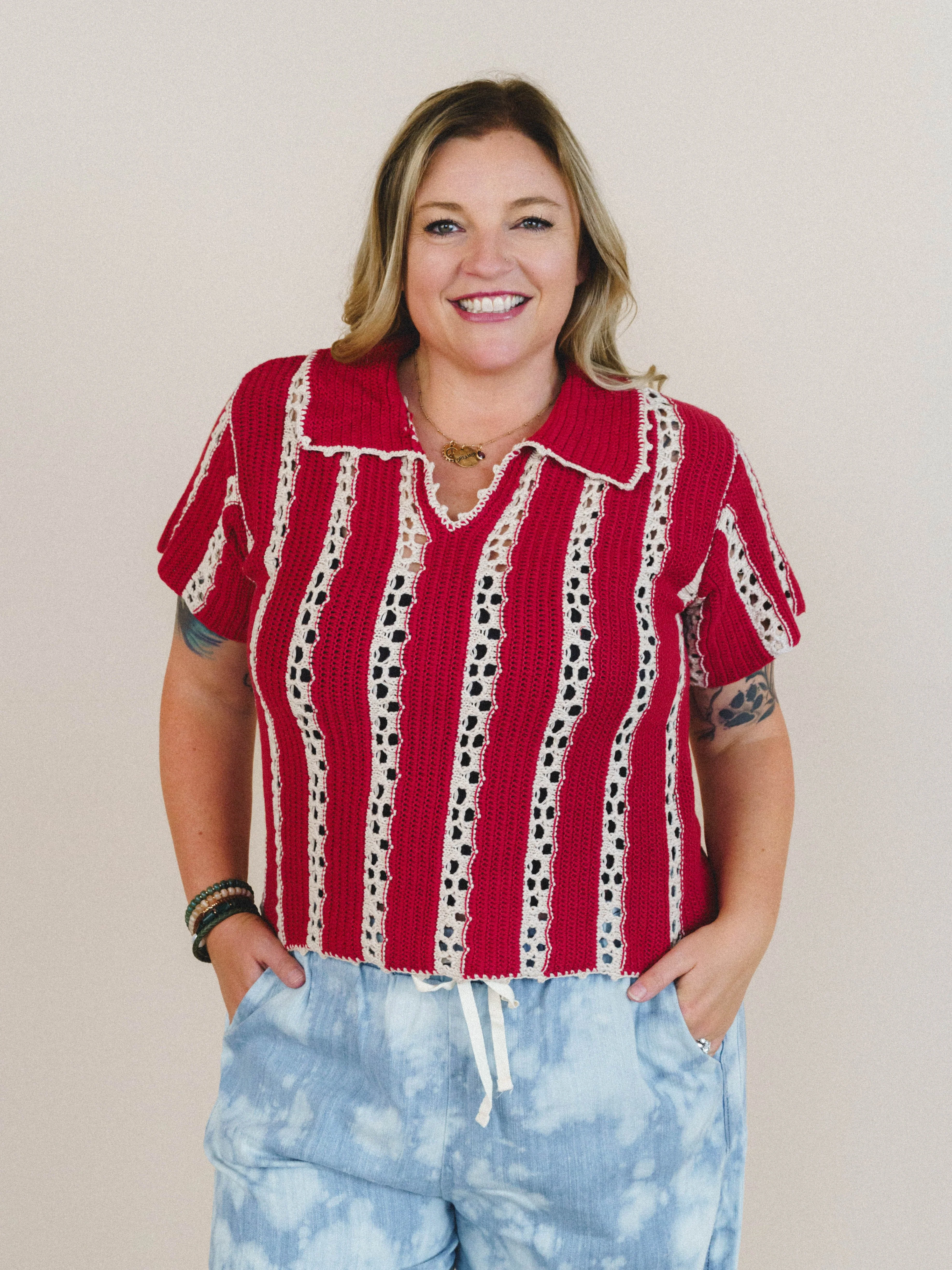 Spring Fling Top - Red - Image 3
