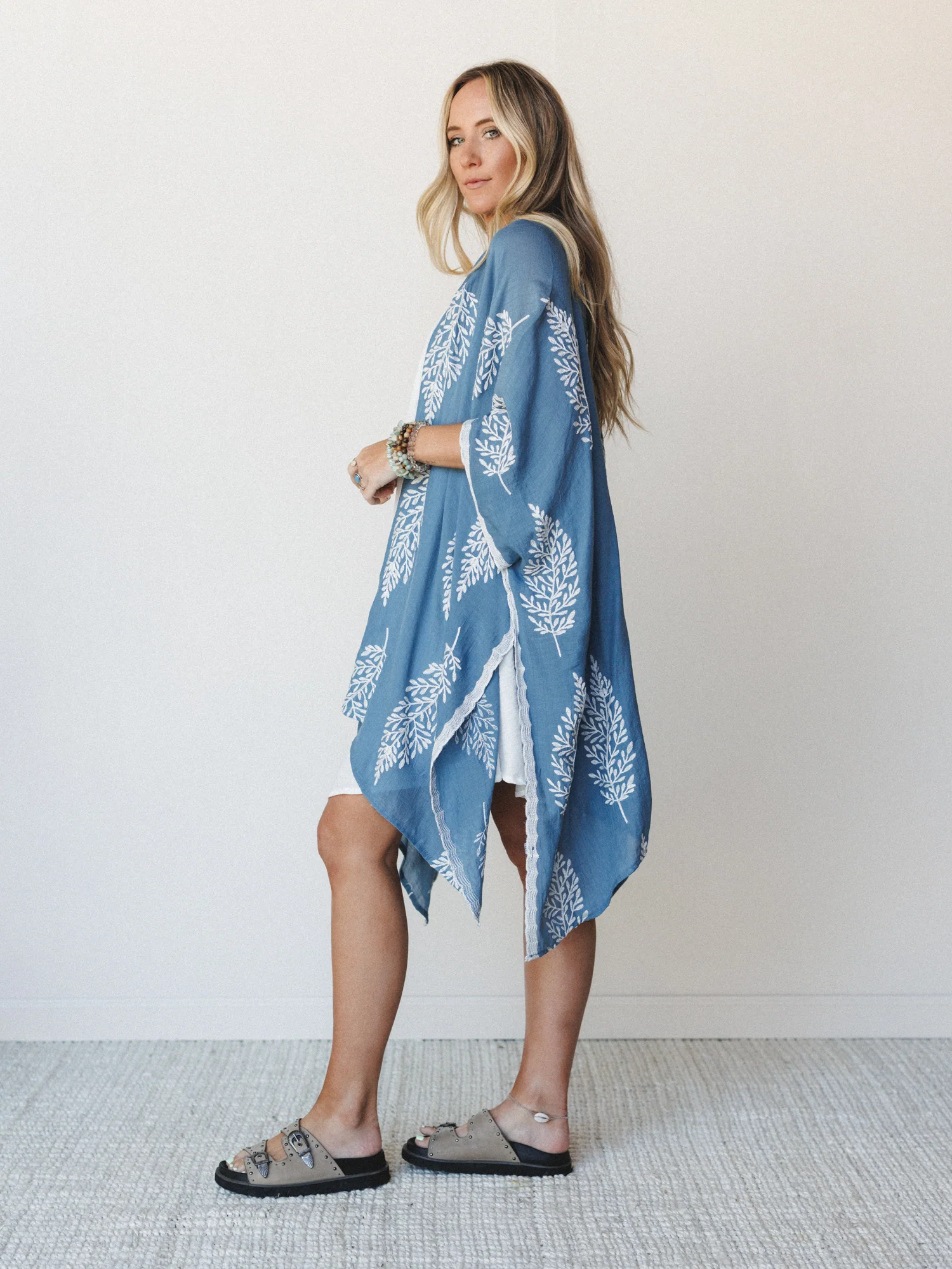 Spring Meadow Kimono - Blue