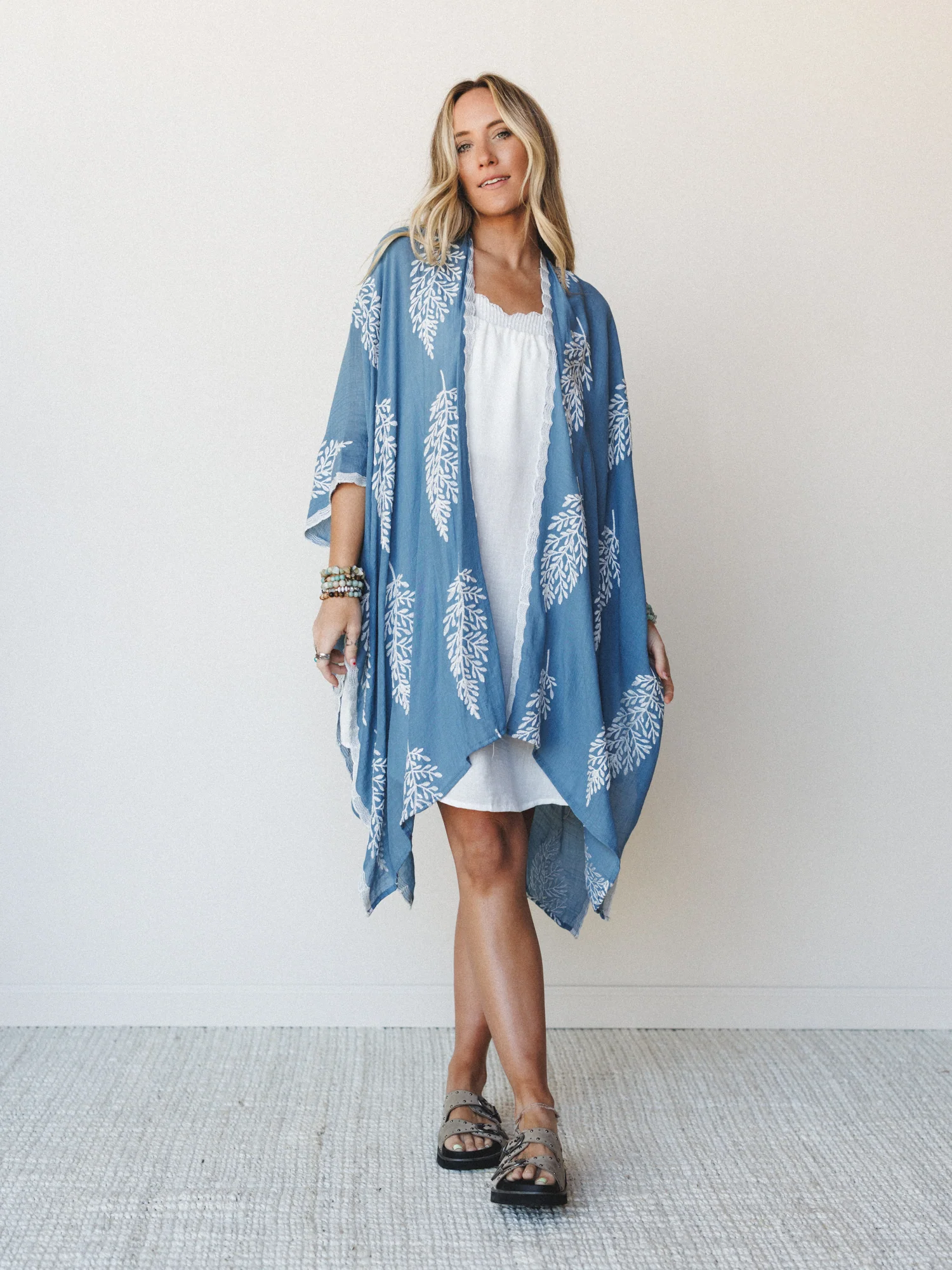 Spring Meadow Kimono - Blue - Image 3