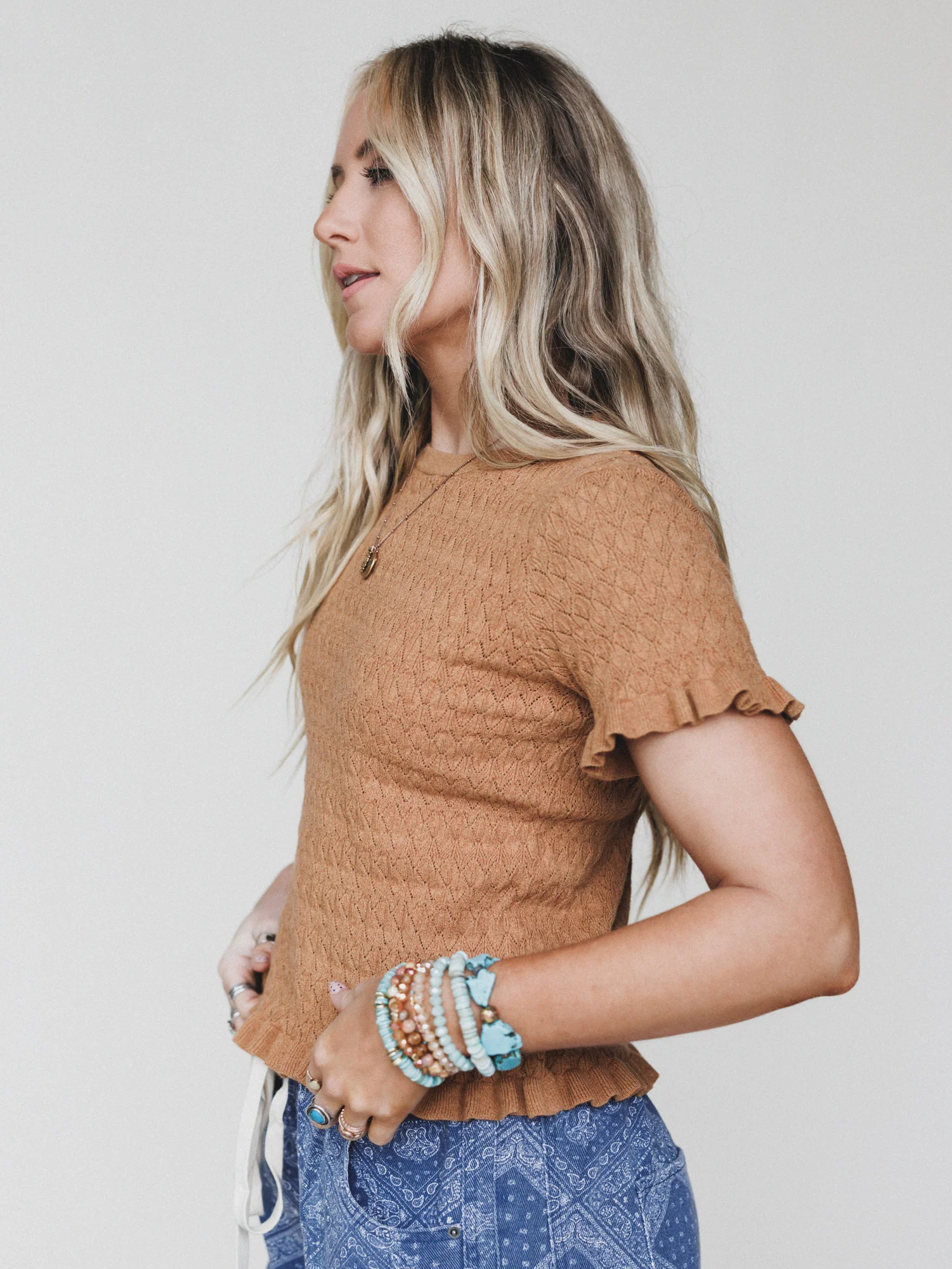 Spring Whisper Top - Burnt Orange - Image 3