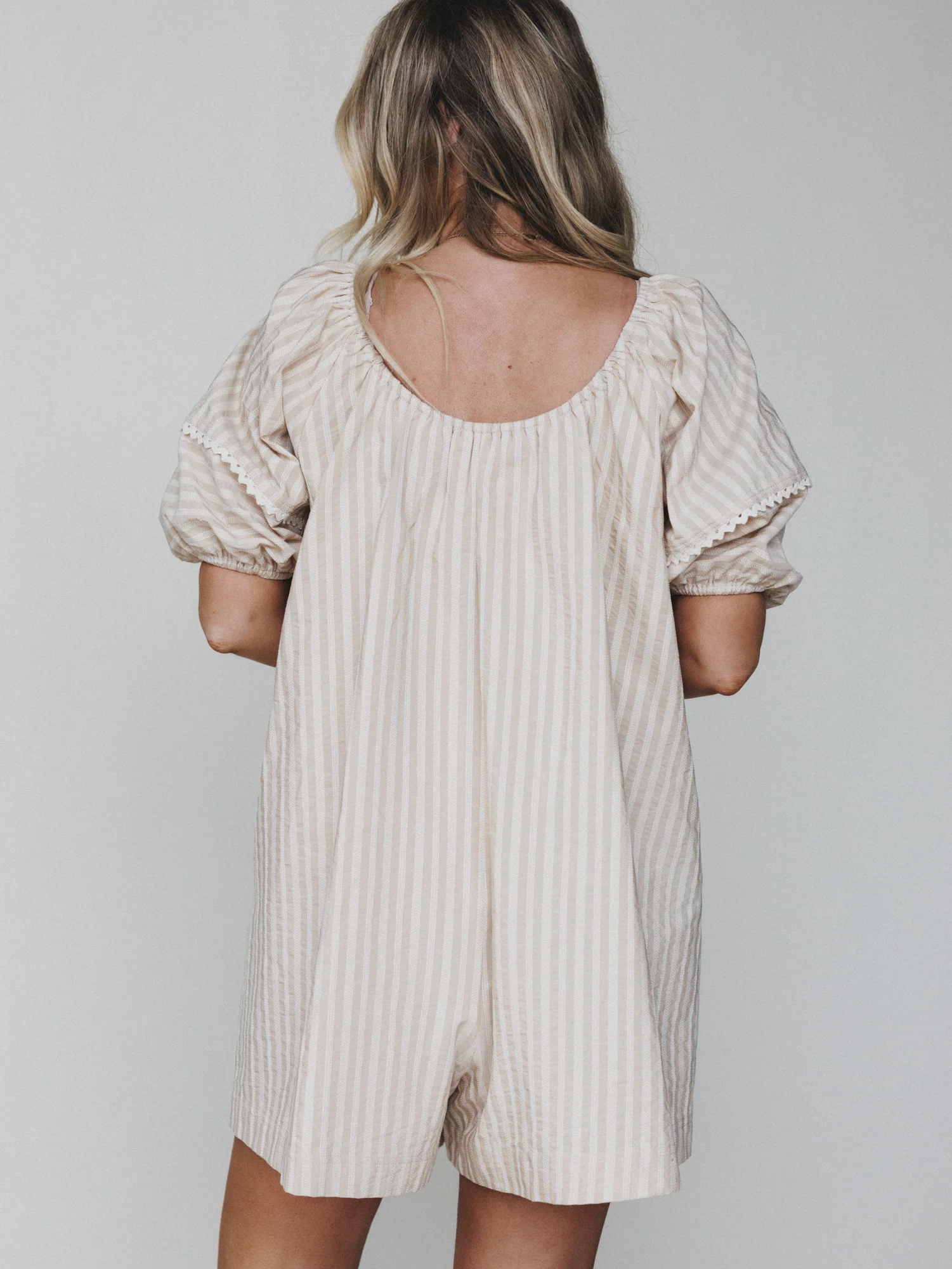 Springtime Romper - Taupe - Image 6